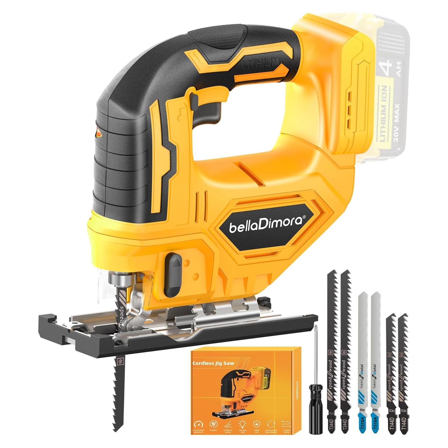 Sierra de calar inalámbrica BellaDimora 21V con luz LED