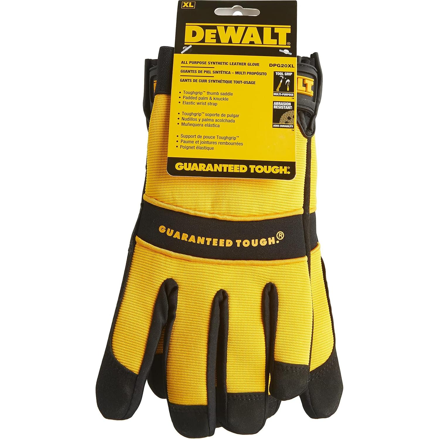 Guante DEWALT DPG20XL de Cuero Sintético Grande