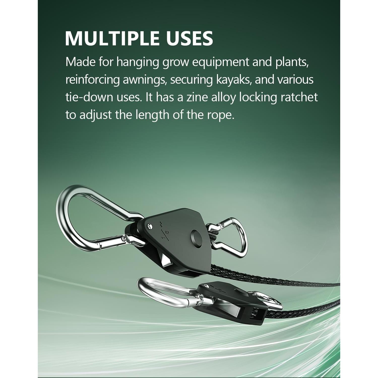 Paquete de 4 Soportes Ajustables STAYGROW para Amarre