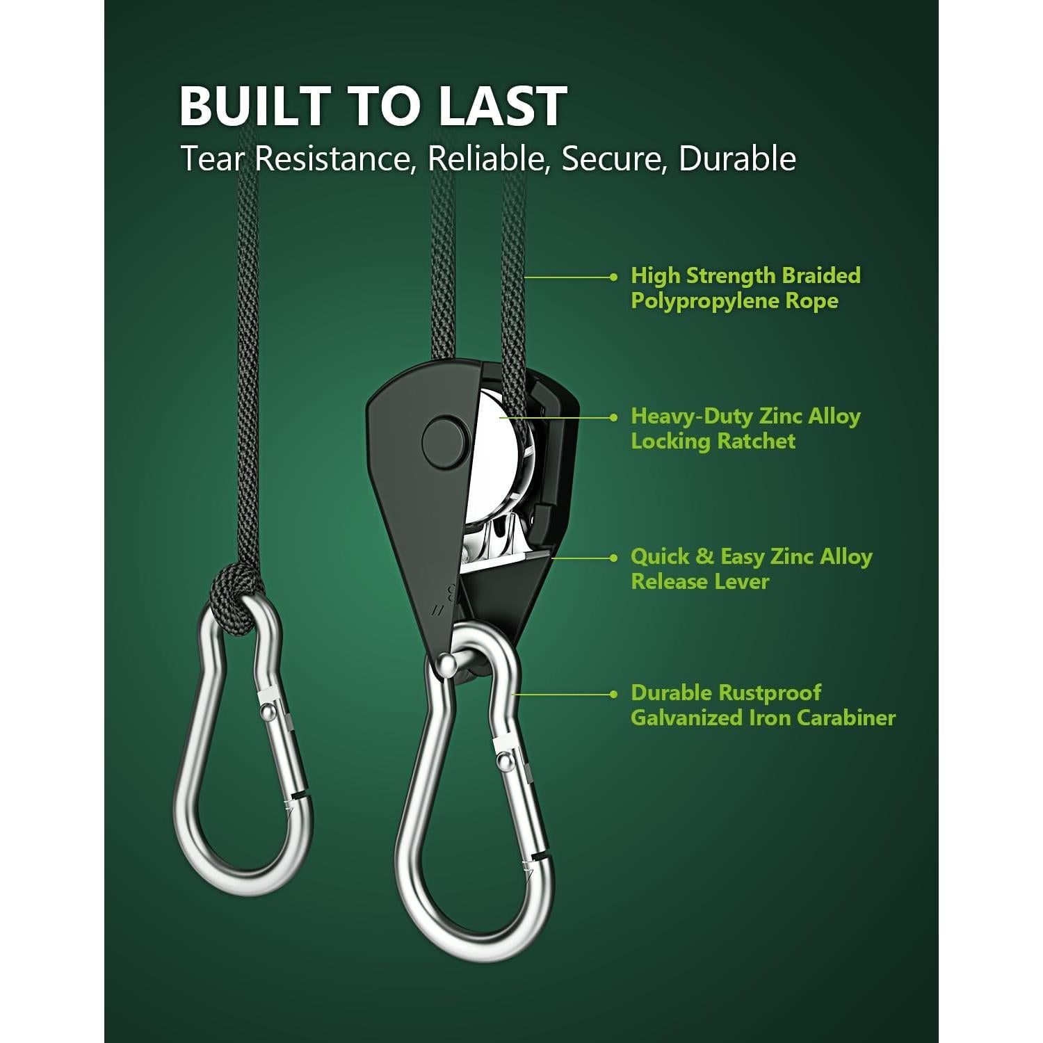 Paquete de 4 Soportes Ajustables STAYGROW para Amarre