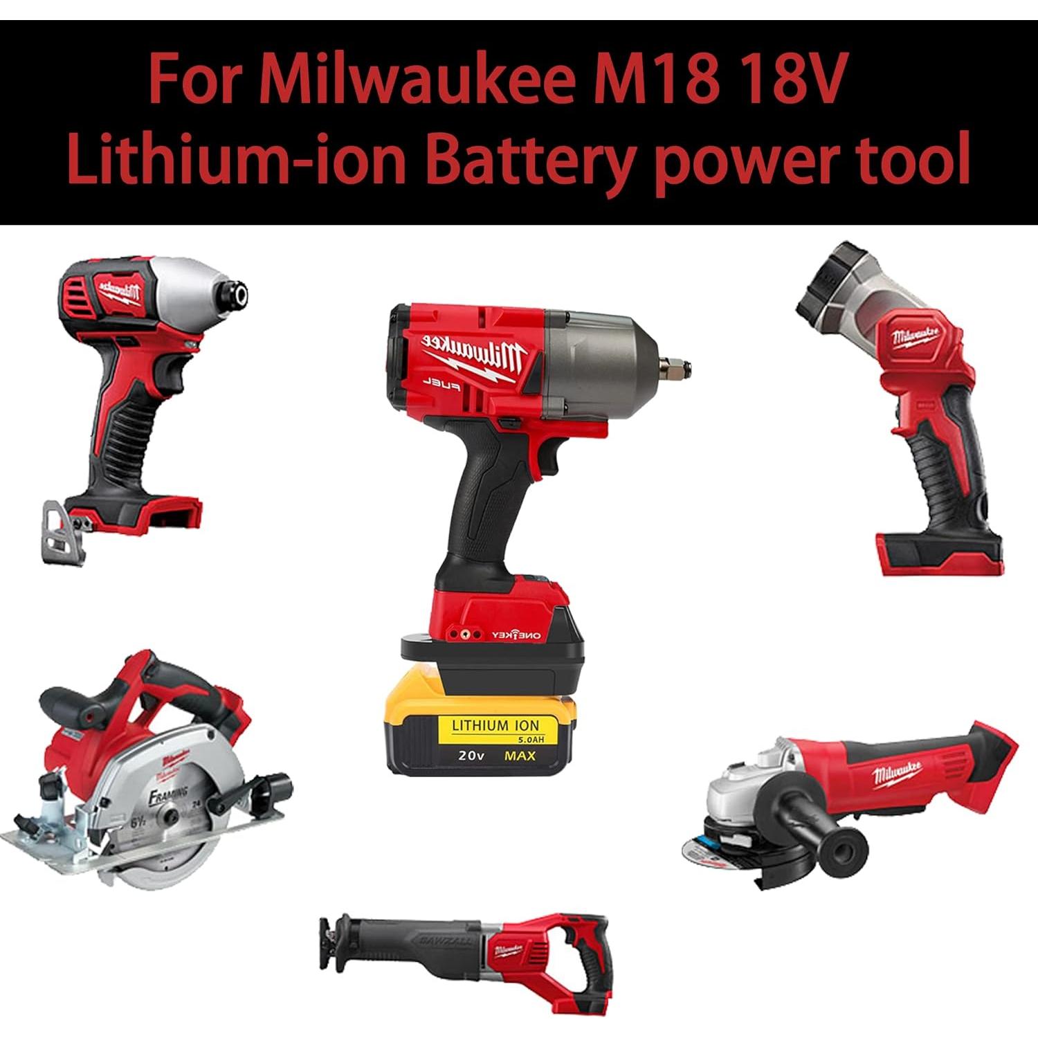 Adaptador de Batería DeWalt a Milwaukee M18 18V-20V