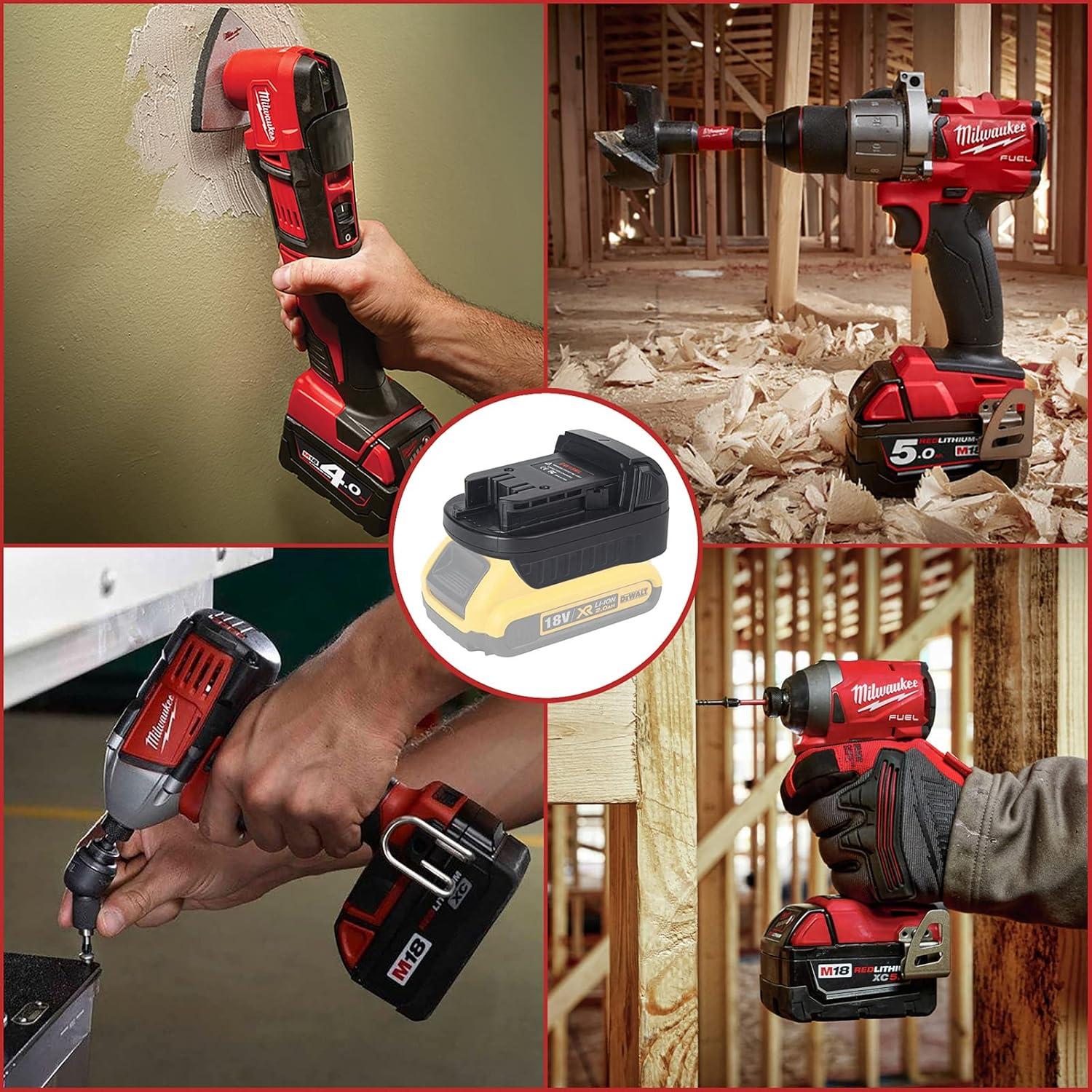 Adaptador de Batería DeWalt a Milwaukee M18 18V-20V