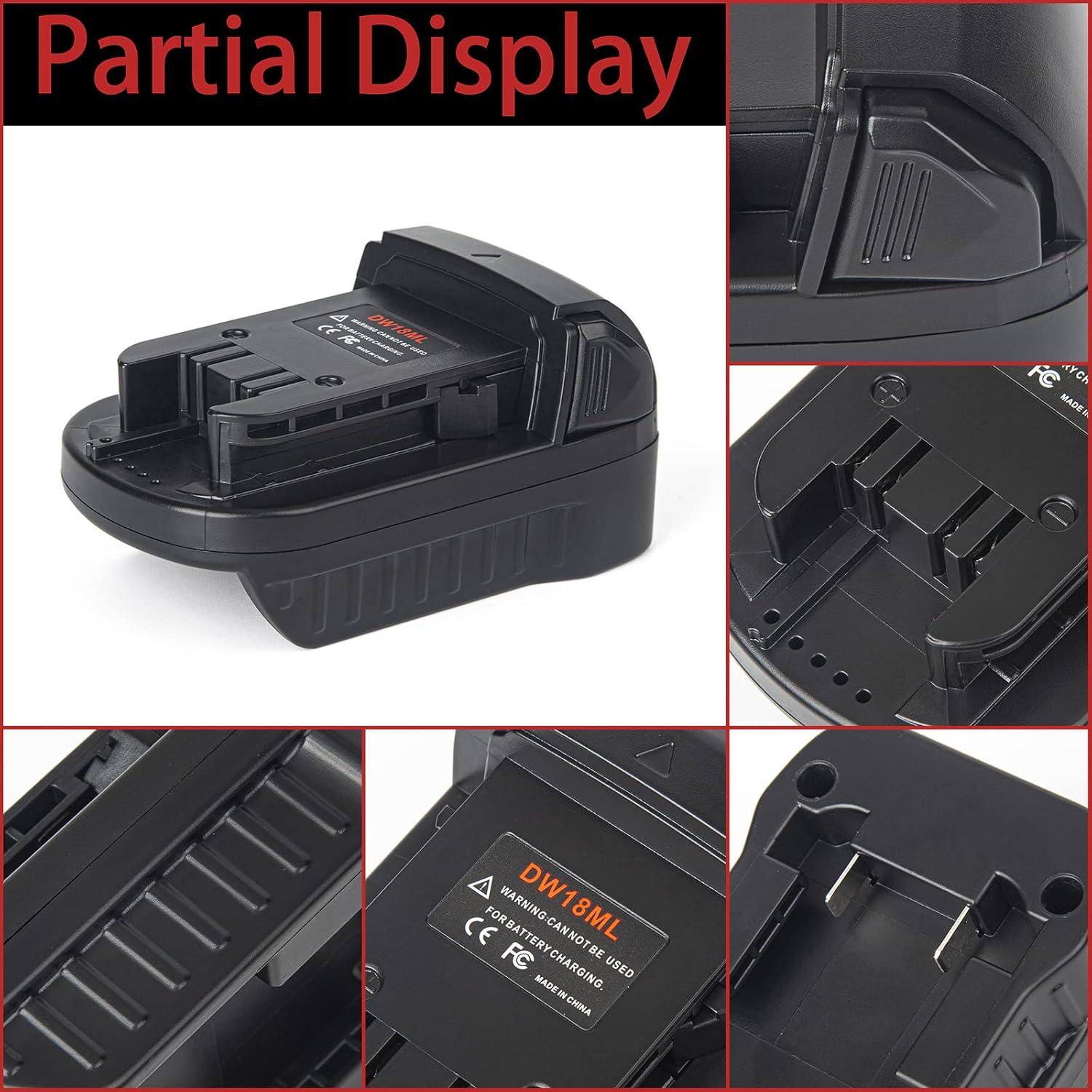 Adaptador de Batería DeWalt a Milwaukee M18 18V-20V