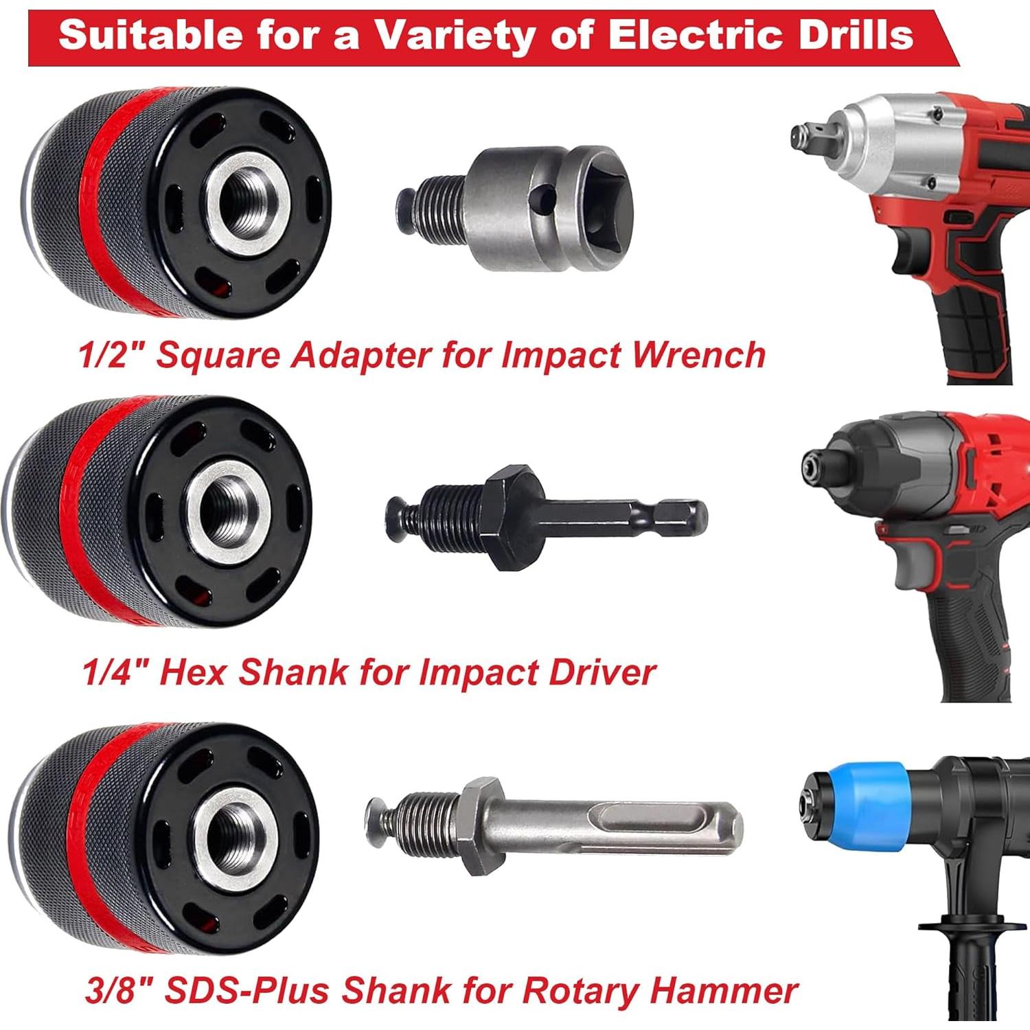 Mandril sin llave CMLY 1/2" para taladro 1.5-13mm