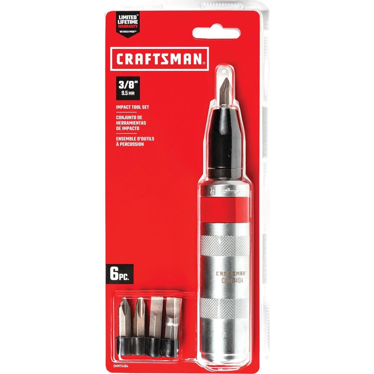 Conductor de Impacto Manual CRAFTSMAN 3/8" - Juego de 5 Puntas