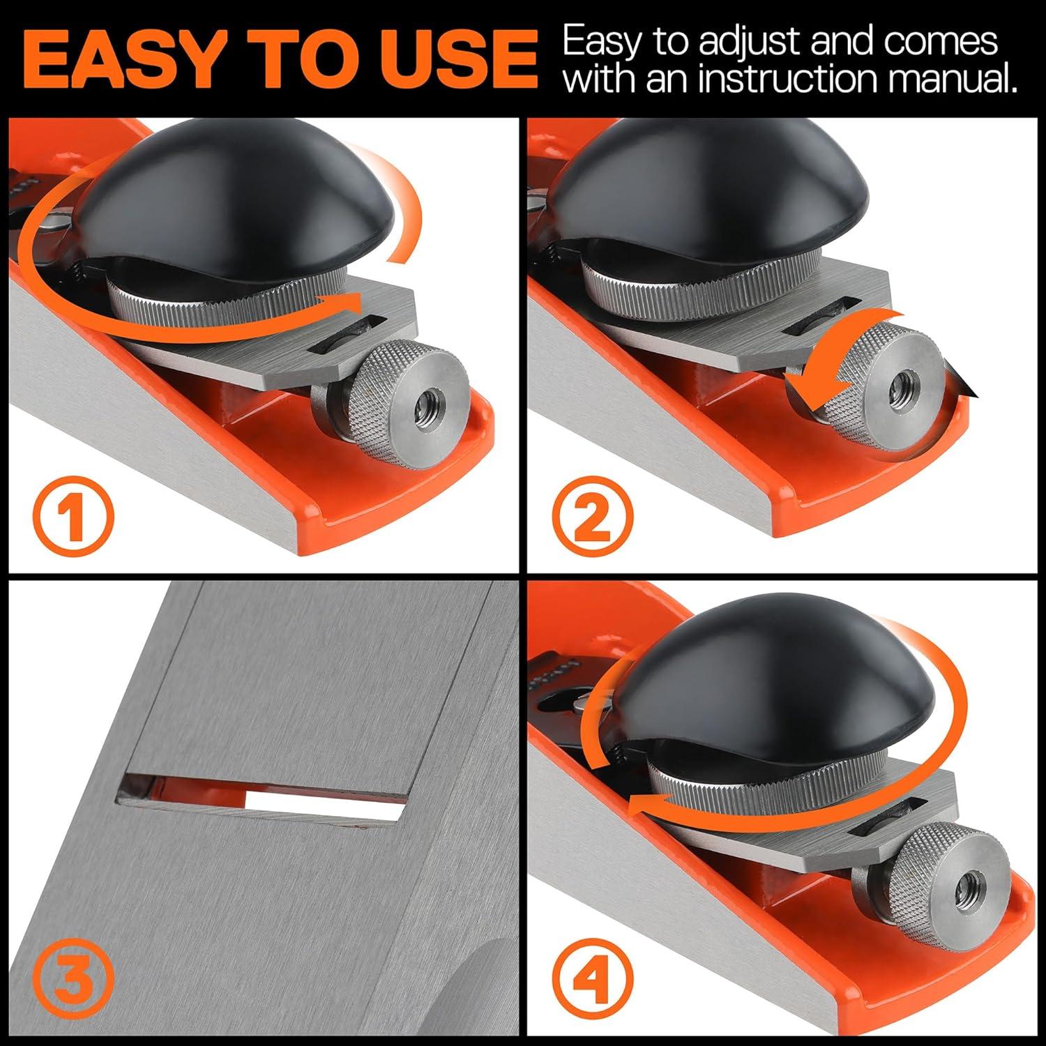 Mini Cepillo Manual Jorgensen PJ-70710 3.51 cm Ajustable