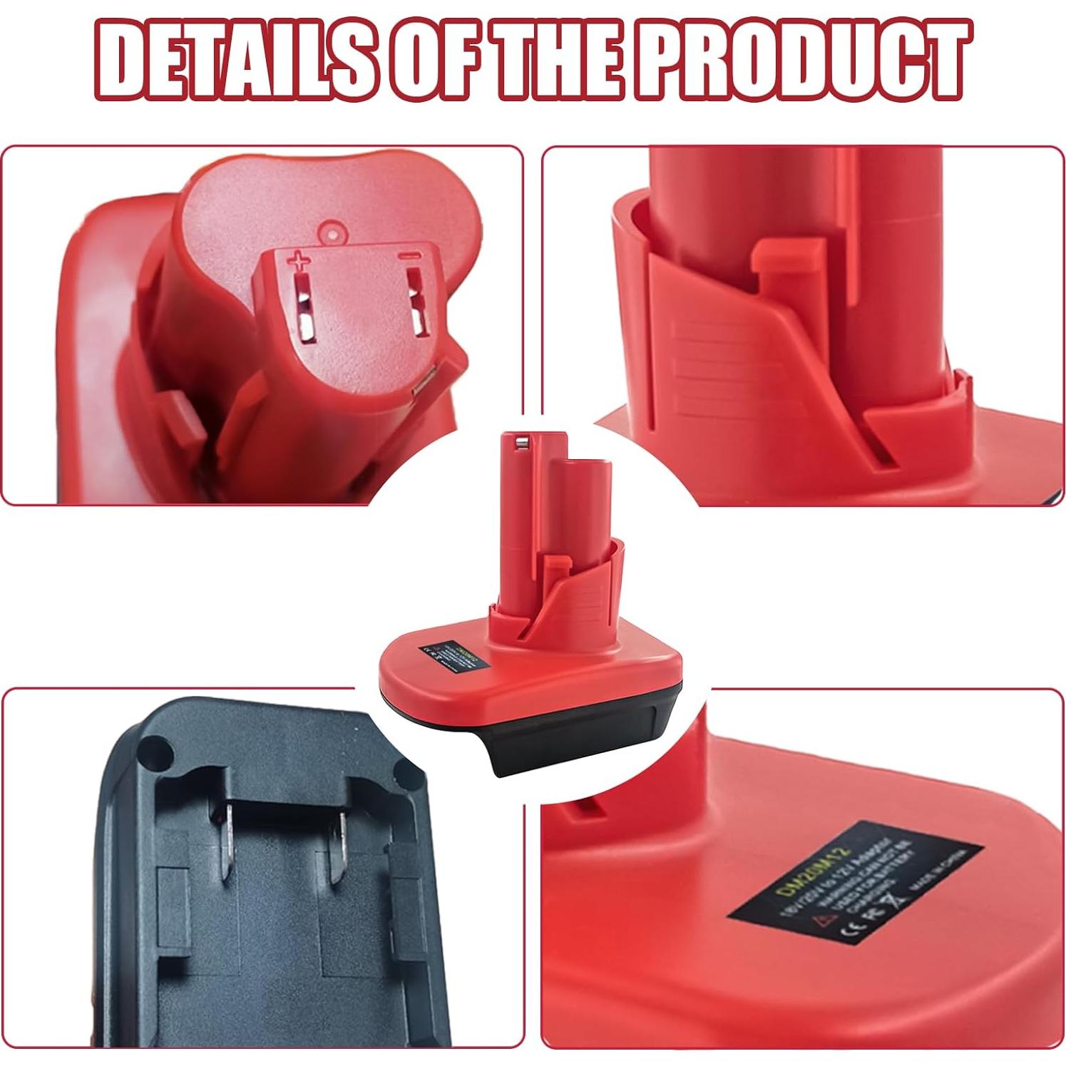 Adaptador de Batería OGJUNX DeWalt 20V a Milwaukee M12