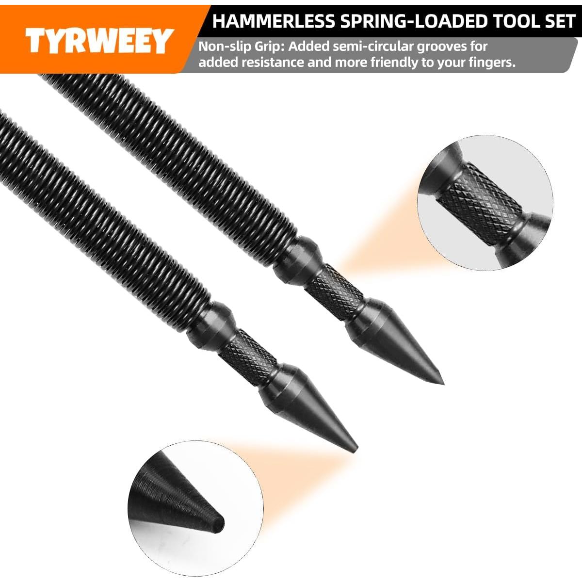 Juego de 5 Martillos y Punzones TYRWEEY para Clavos