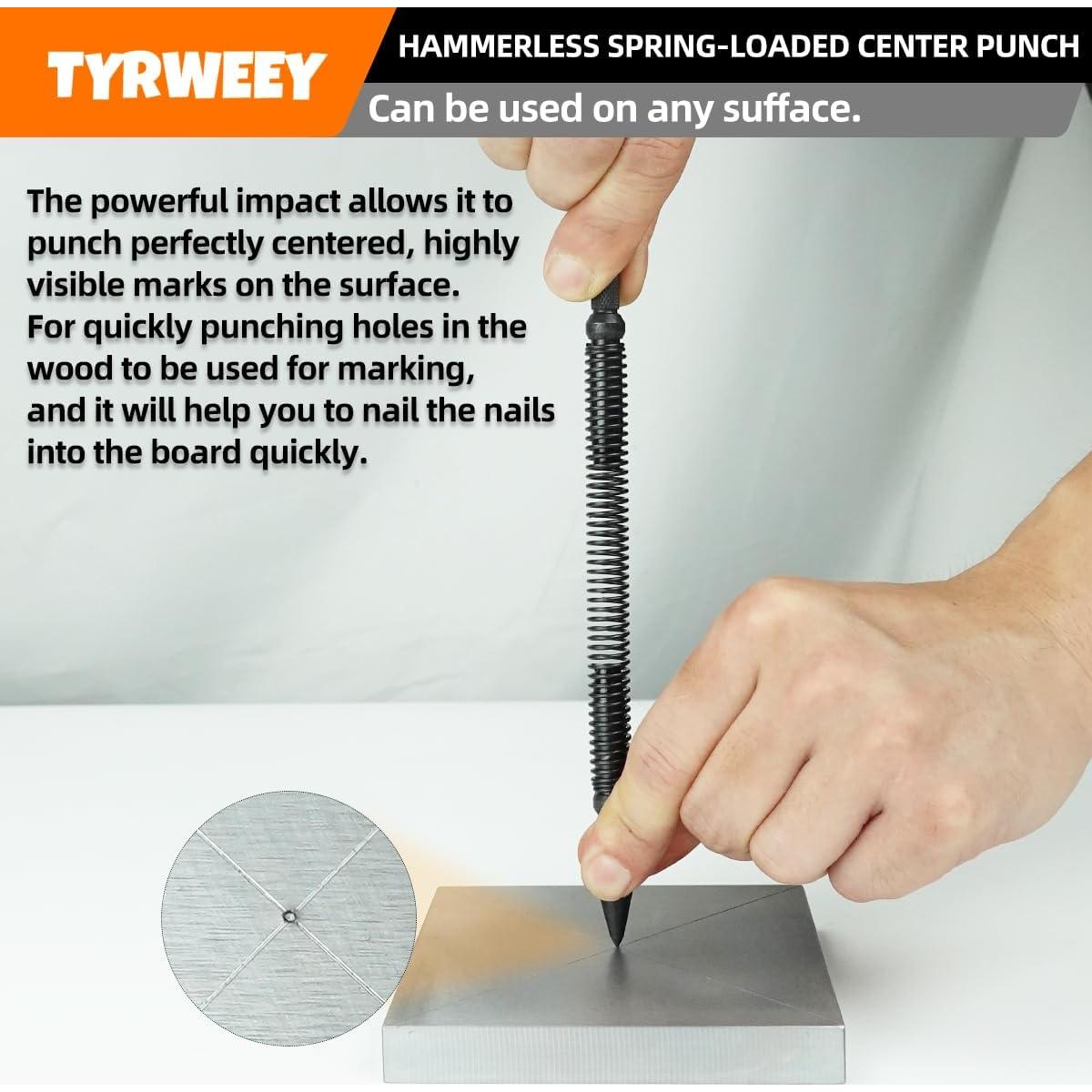 Juego de 5 Martillos y Punzones TYRWEEY para Clavos