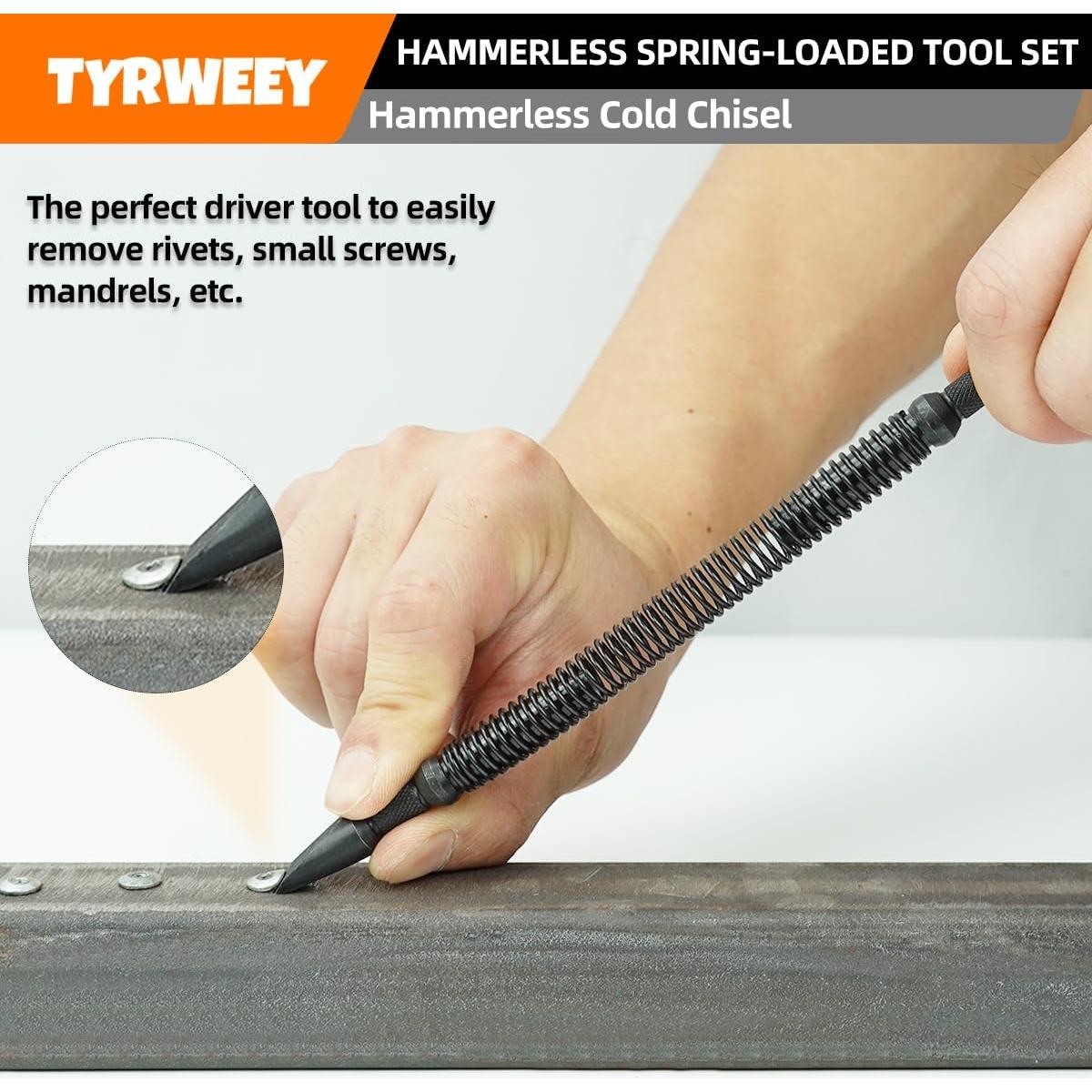 Juego de 5 Martillos y Punzones TYRWEEY para Clavos