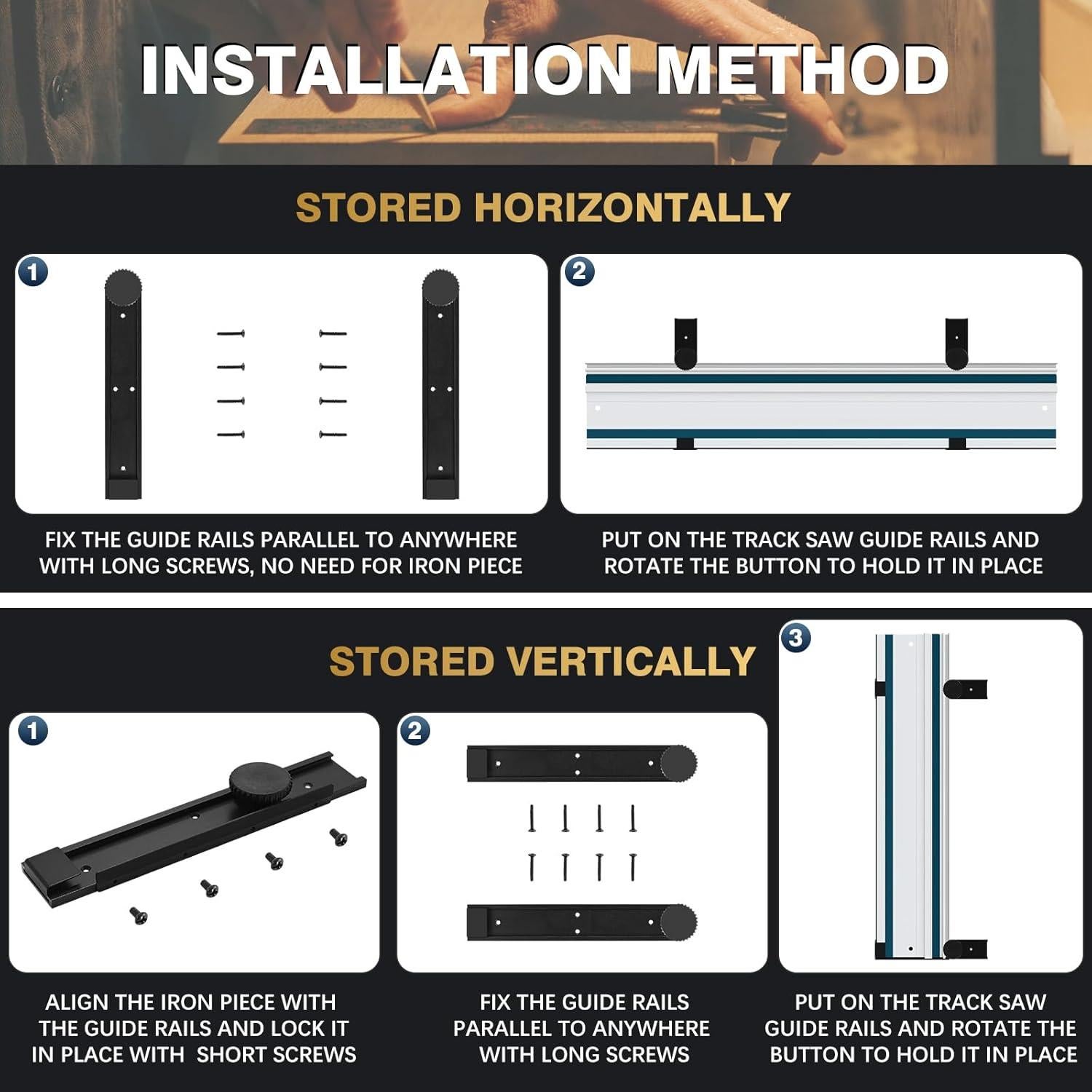 Juego de 2 Accesorios de Riel Guía YINSUKI para Sierra