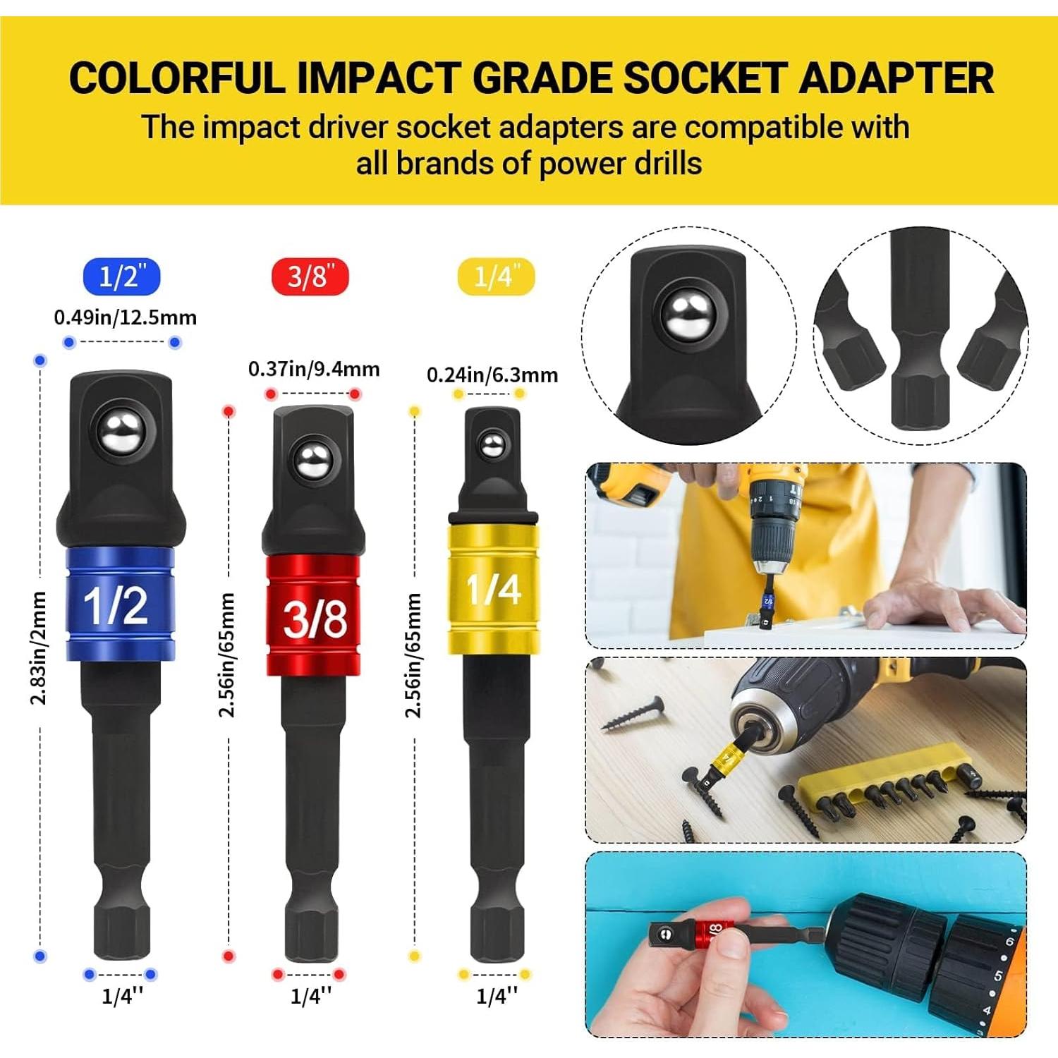 Juego de Extensión de Brocas Flexible 33 Piezas MESUADESI