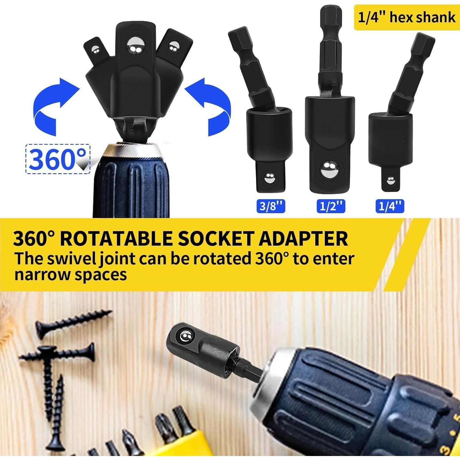 Juego de Extensión de Brocas Flexible 33 Piezas MESUADESI