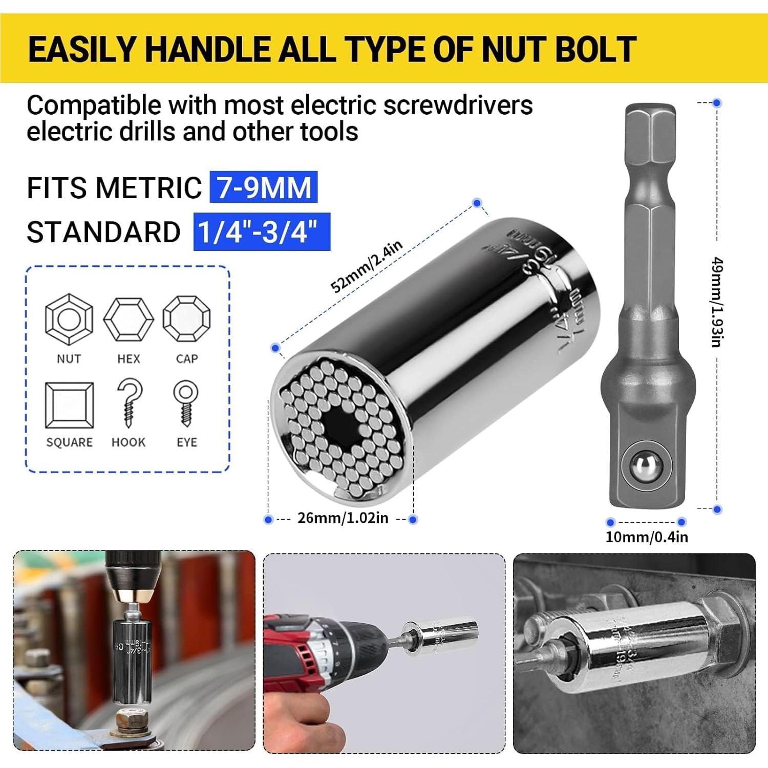 Juego de Extensión de Brocas Flexible 33 Piezas MESUADESI