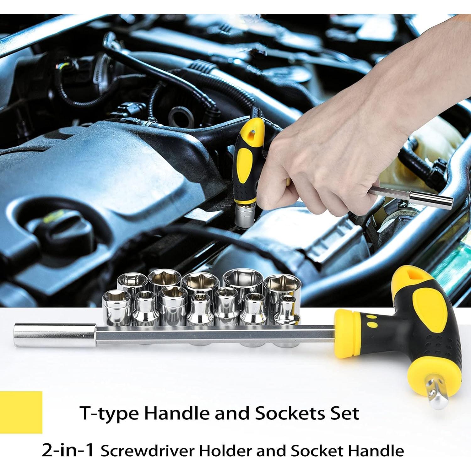 Juego de Herramientas DOWELL 185 Piezas con Caja de Almacenamiento