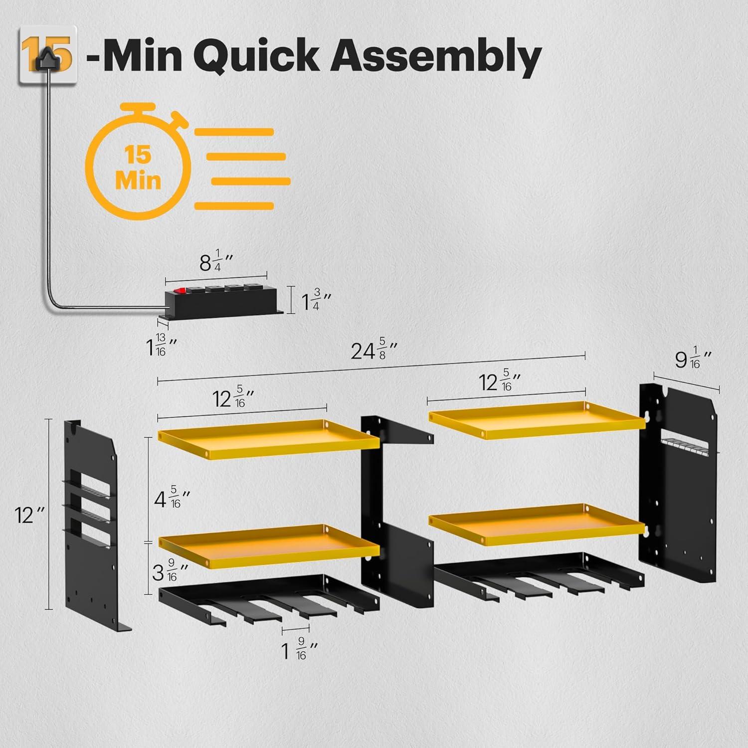 Organizador de Herramientas Spampur con Carga y 6 Soportes