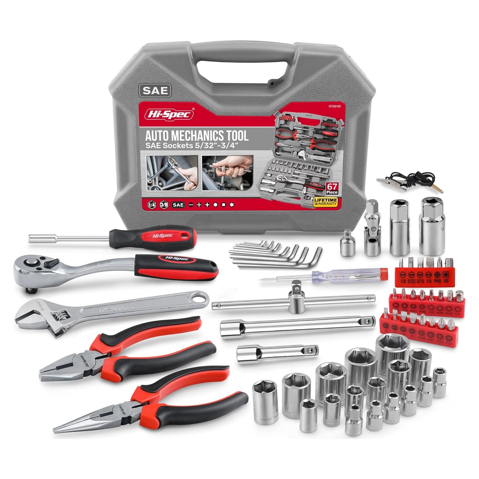 Juego de herramientas Hi-Spec 67 piezas para mecánicos