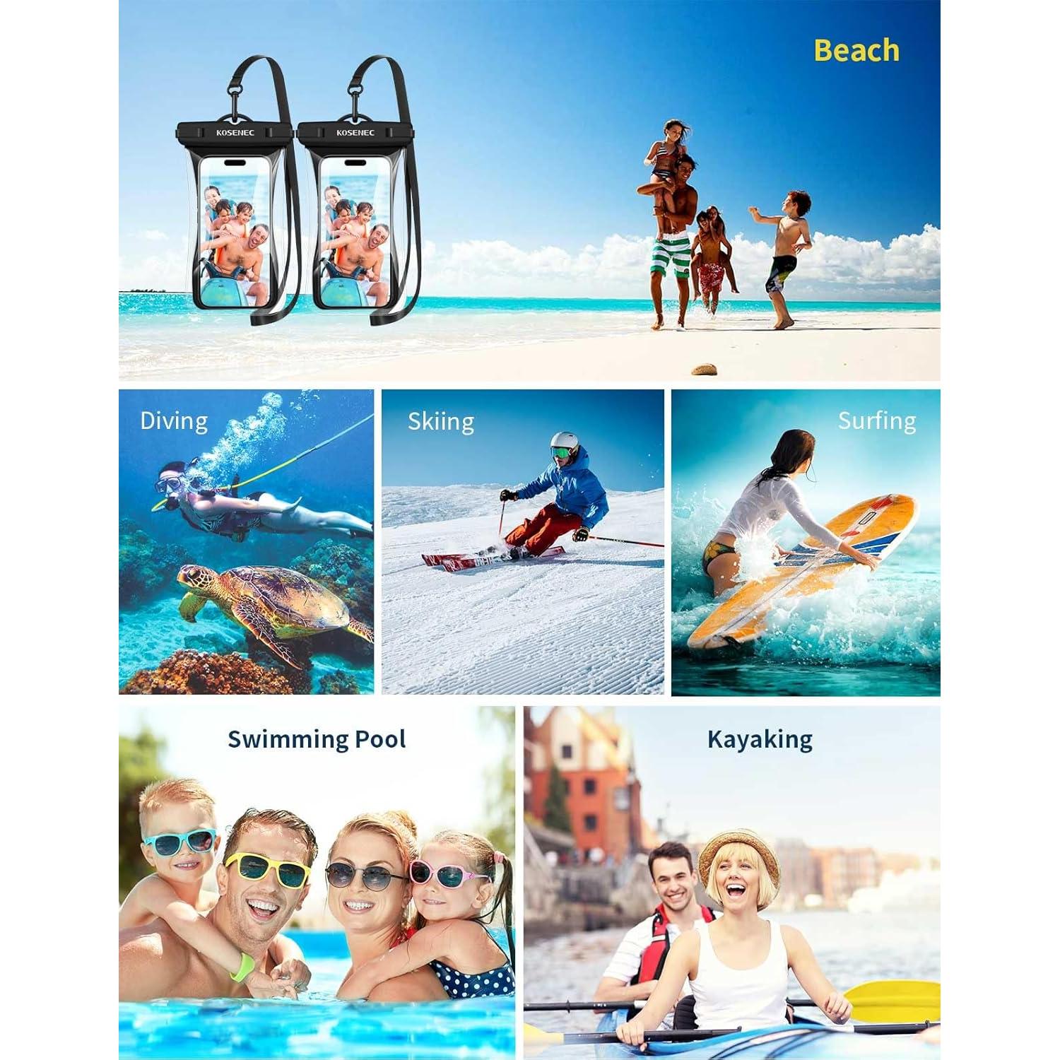 Funda Impermeable KOSENEC Flotante para Teléfono 2 Pzs