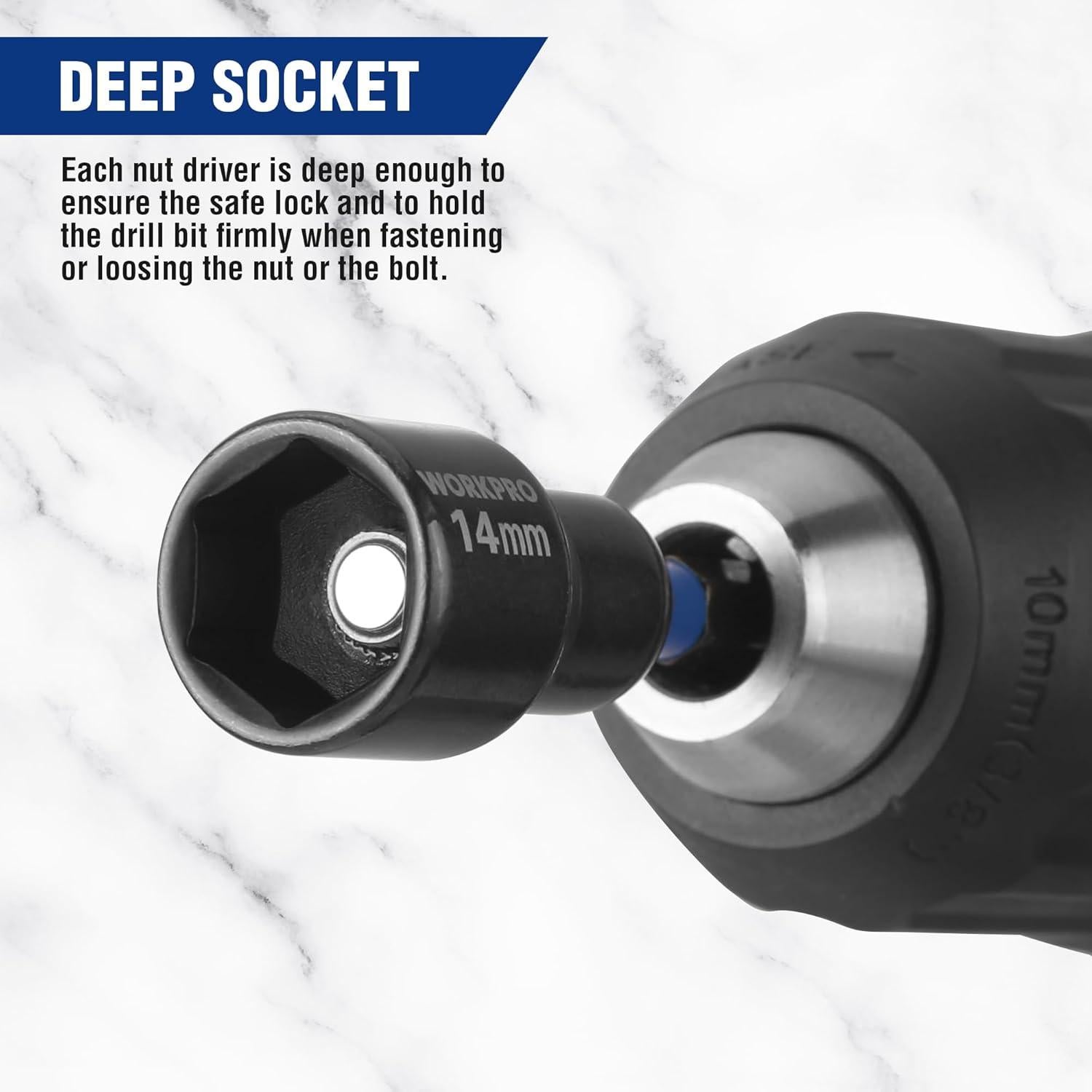 Set 27 Piezas Controladores Tuercas Magnéticos WORKPRO