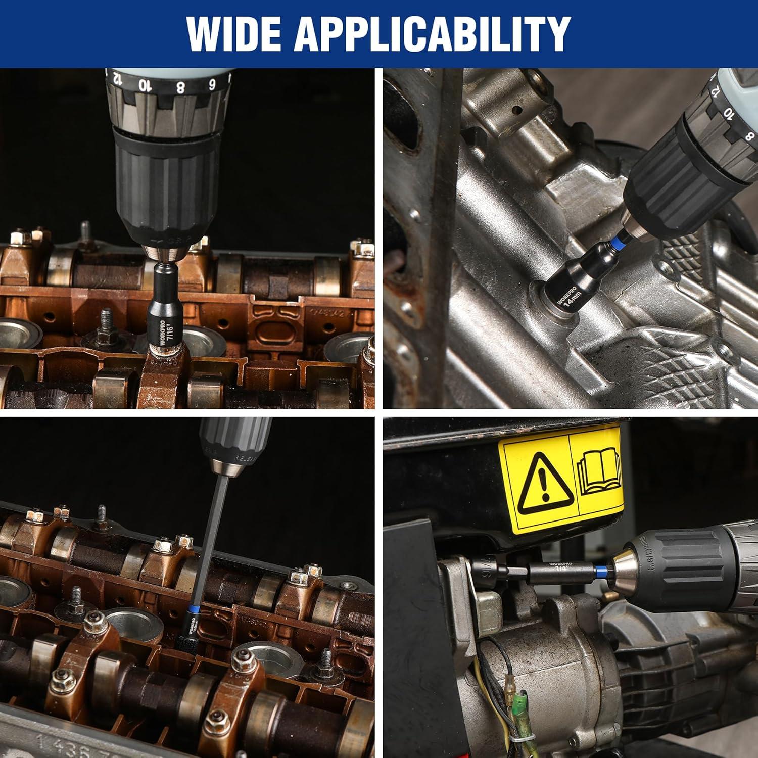 Set 27 Piezas Controladores Tuercas Magnéticos WORKPRO