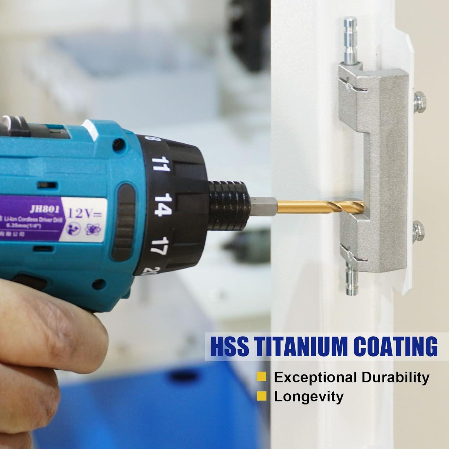 Juego de 15 Brocas Hexagonales JEFE HSS para Metal