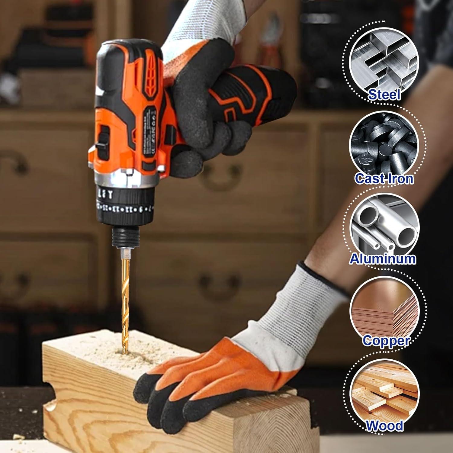 Juego de 15 Brocas Hexagonales JEFE HSS para Metal