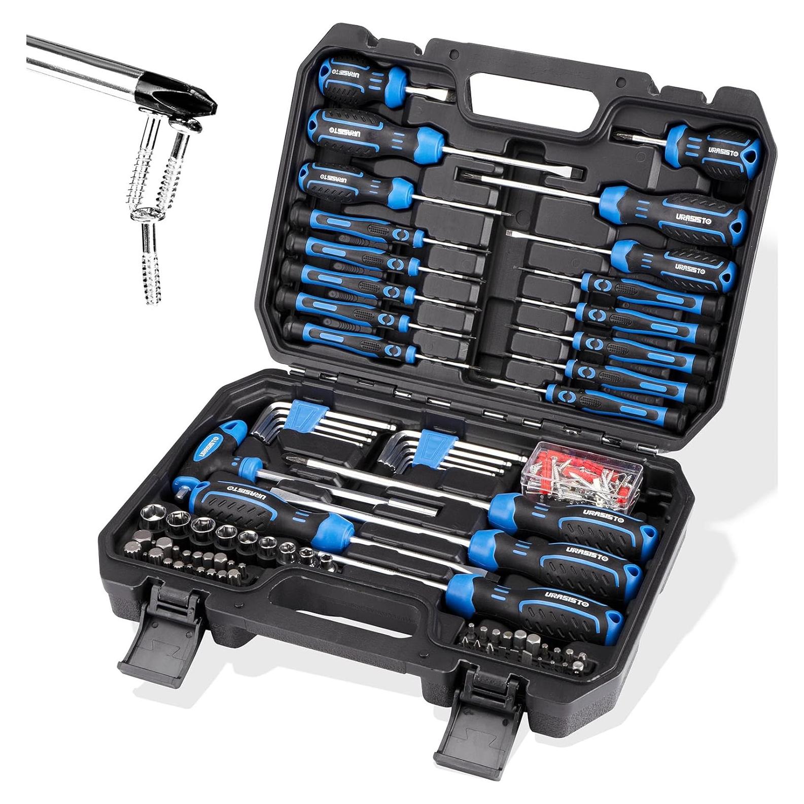 Juego de Destornilladores 120 Piezas URASISTO Magnéticos