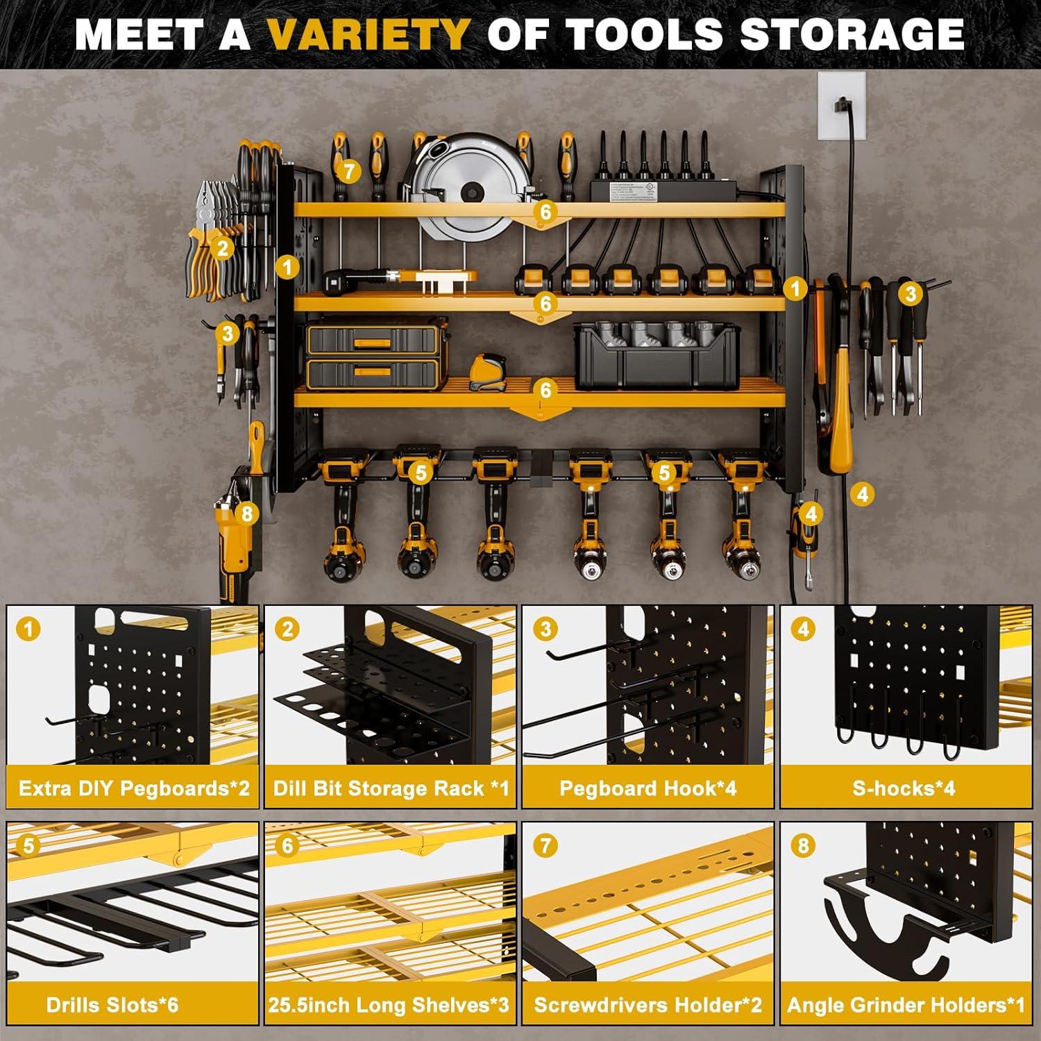 Organizador de Herramientas NattyDot 4 Niveles Amarillo