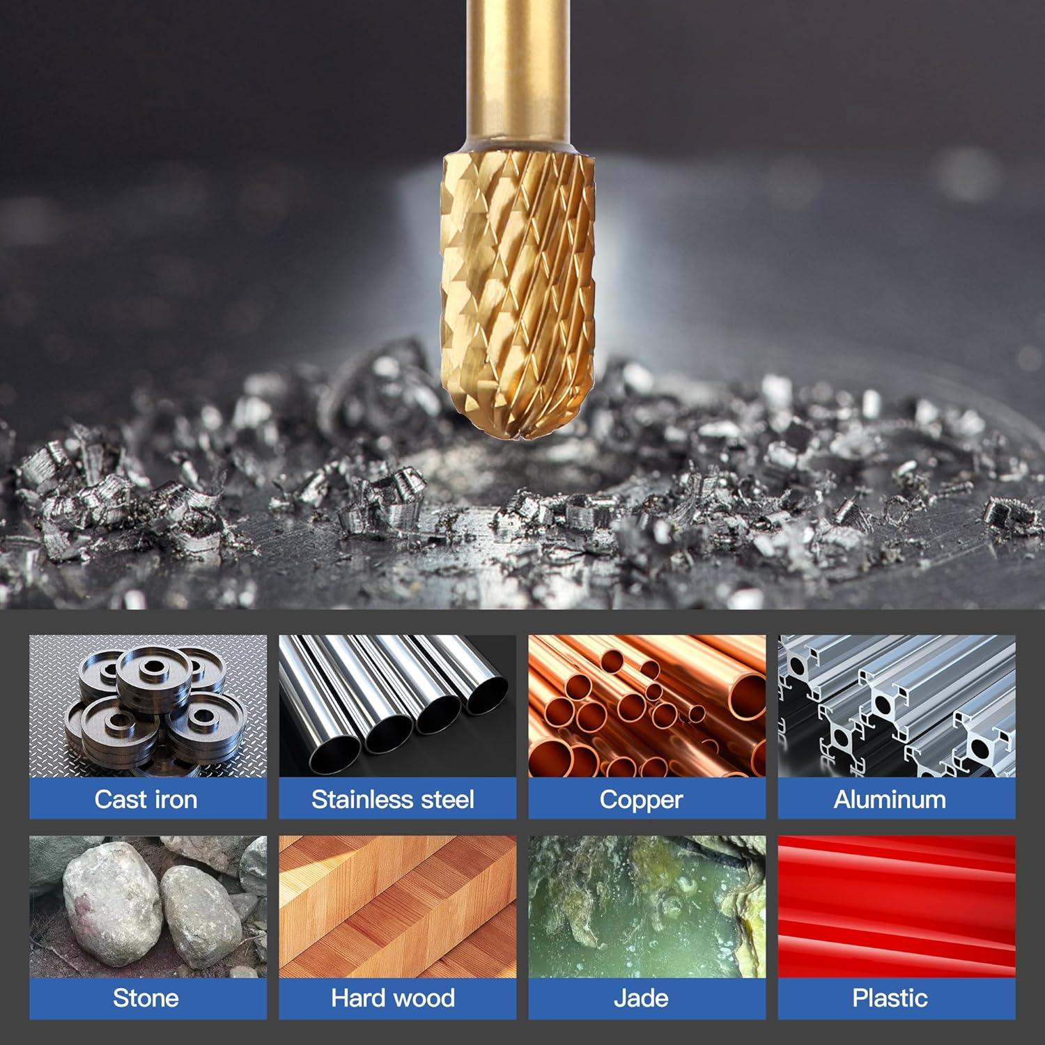 Juego de 10 Brocas de Carburo Titanio HUHAO para Metal