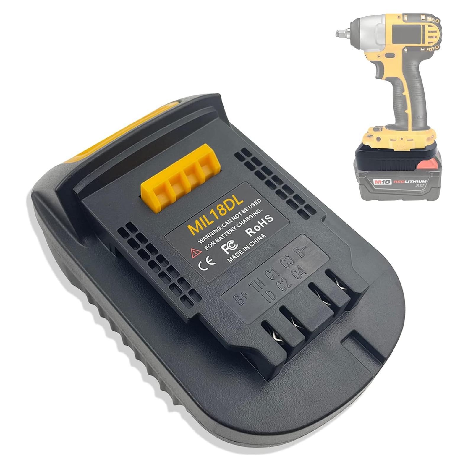 Adaptador de Batería Echoyee MIL18DL para Milwaukee a Dewalt