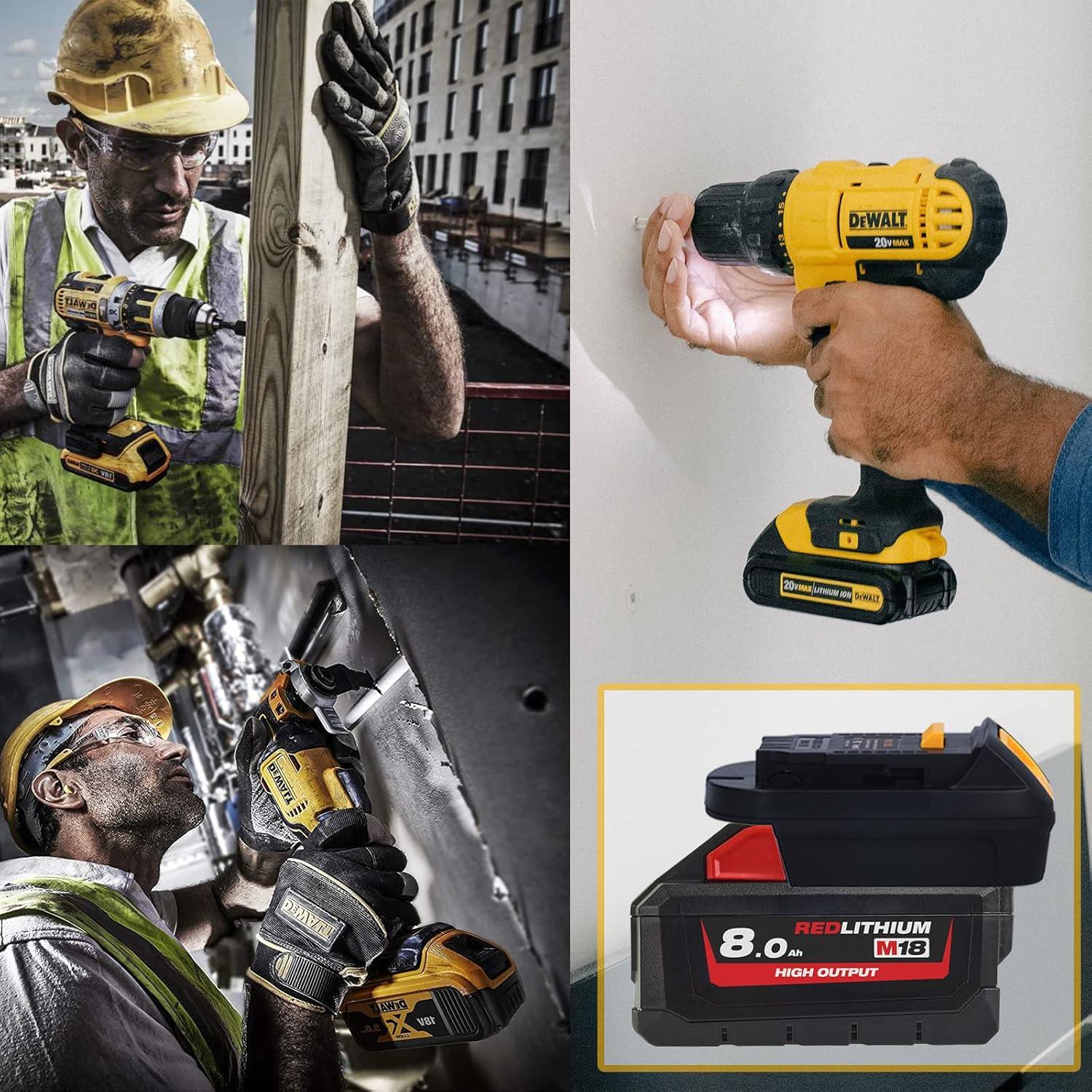 Adaptador de Batería Echoyee MIL18DL para Milwaukee a Dewalt