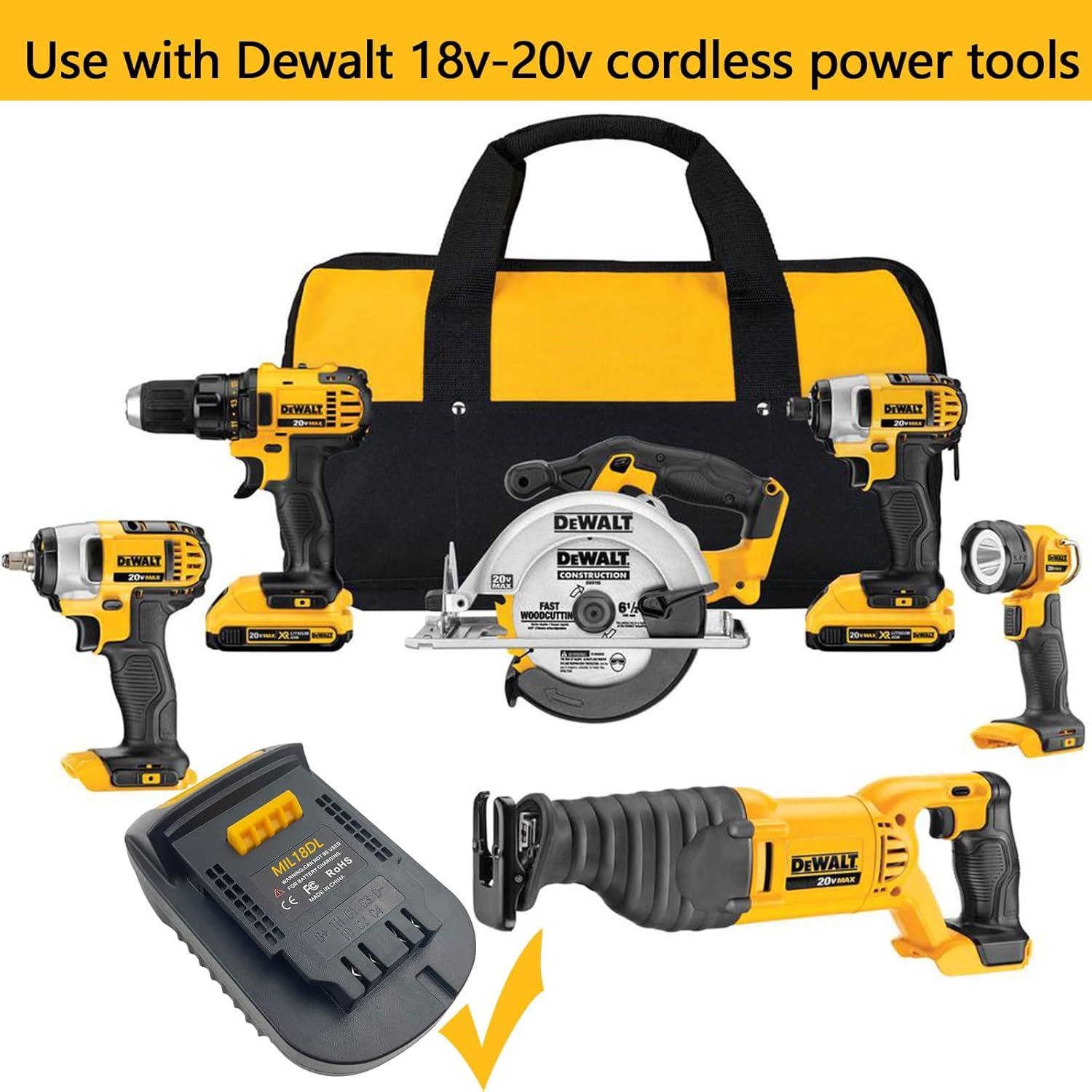 Adaptador de Batería Echoyee MIL18DL para Milwaukee a Dewalt
