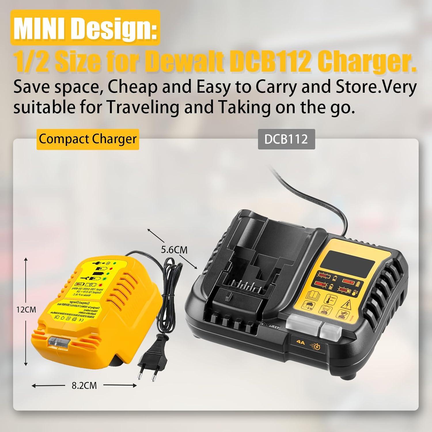 Cargador Mini DeWalt 20V para Baterías de Litio Compacto