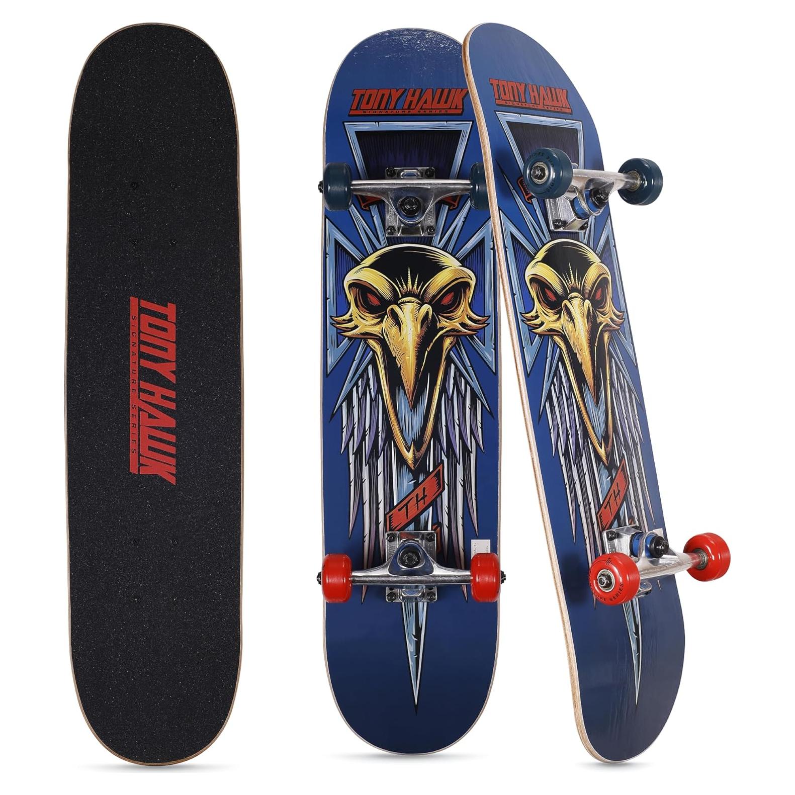 Patineta Voyager 31" (78,74 cm) 9 capas Arce Daga/Cruz/Cráneo