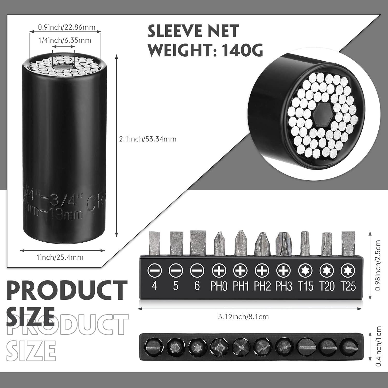 Juego de Extensión de Broca Flexible 32 Piezas Reginary