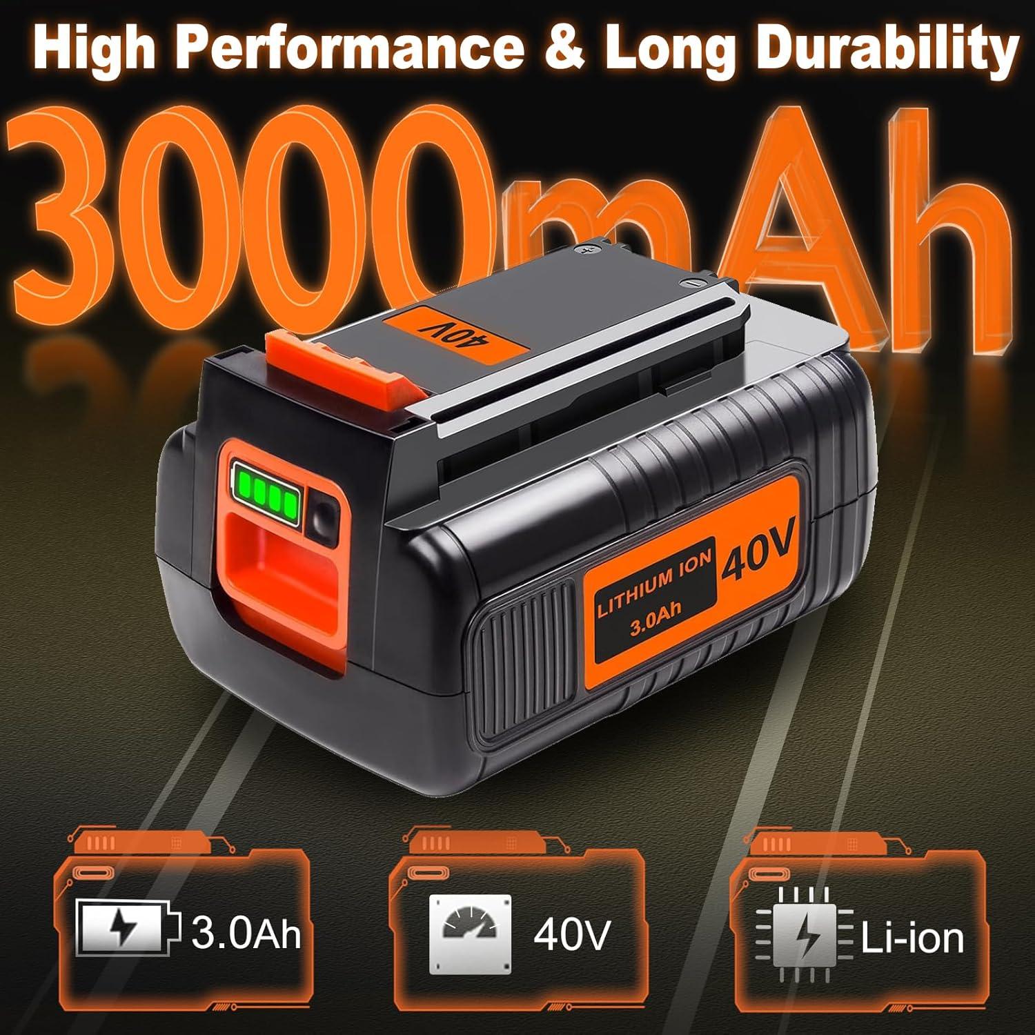 Batería de Litio 40V Black and Decker 3.0Ah - 2 Paquete