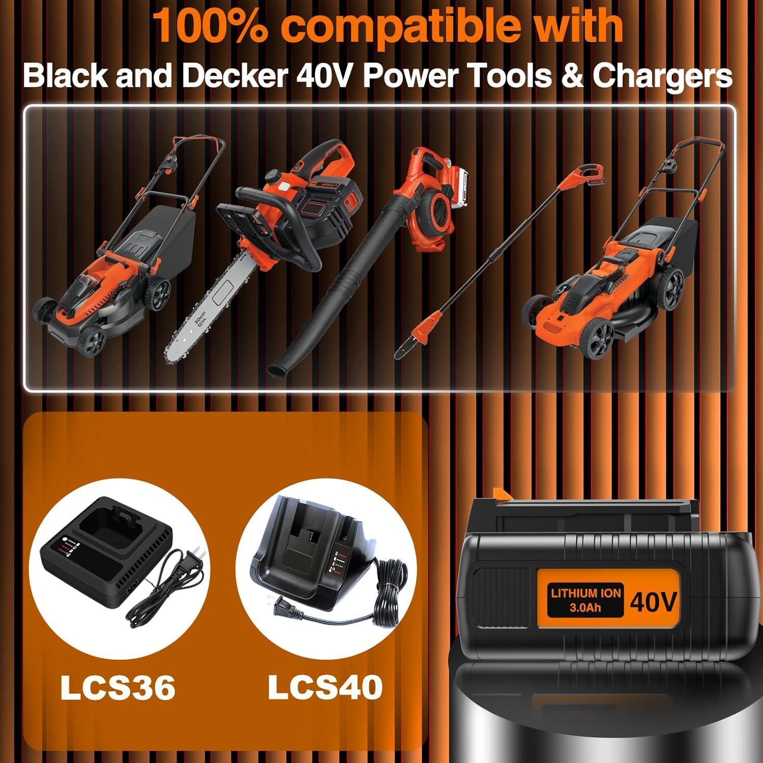 Batería de Litio 40V Black and Decker 3.0Ah - 2 Paquete