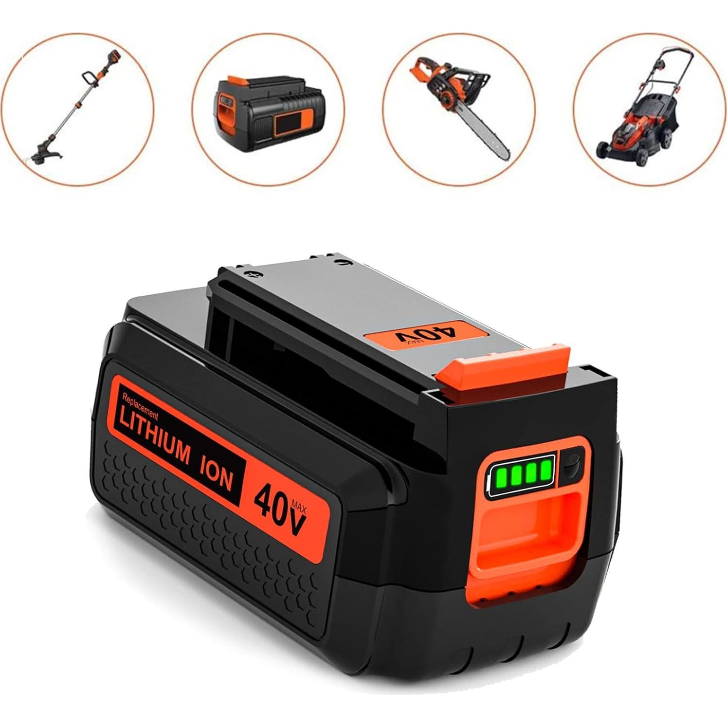 Paquete de 2 Baterías 40V 3.0Ah Enermall para Black & Decker