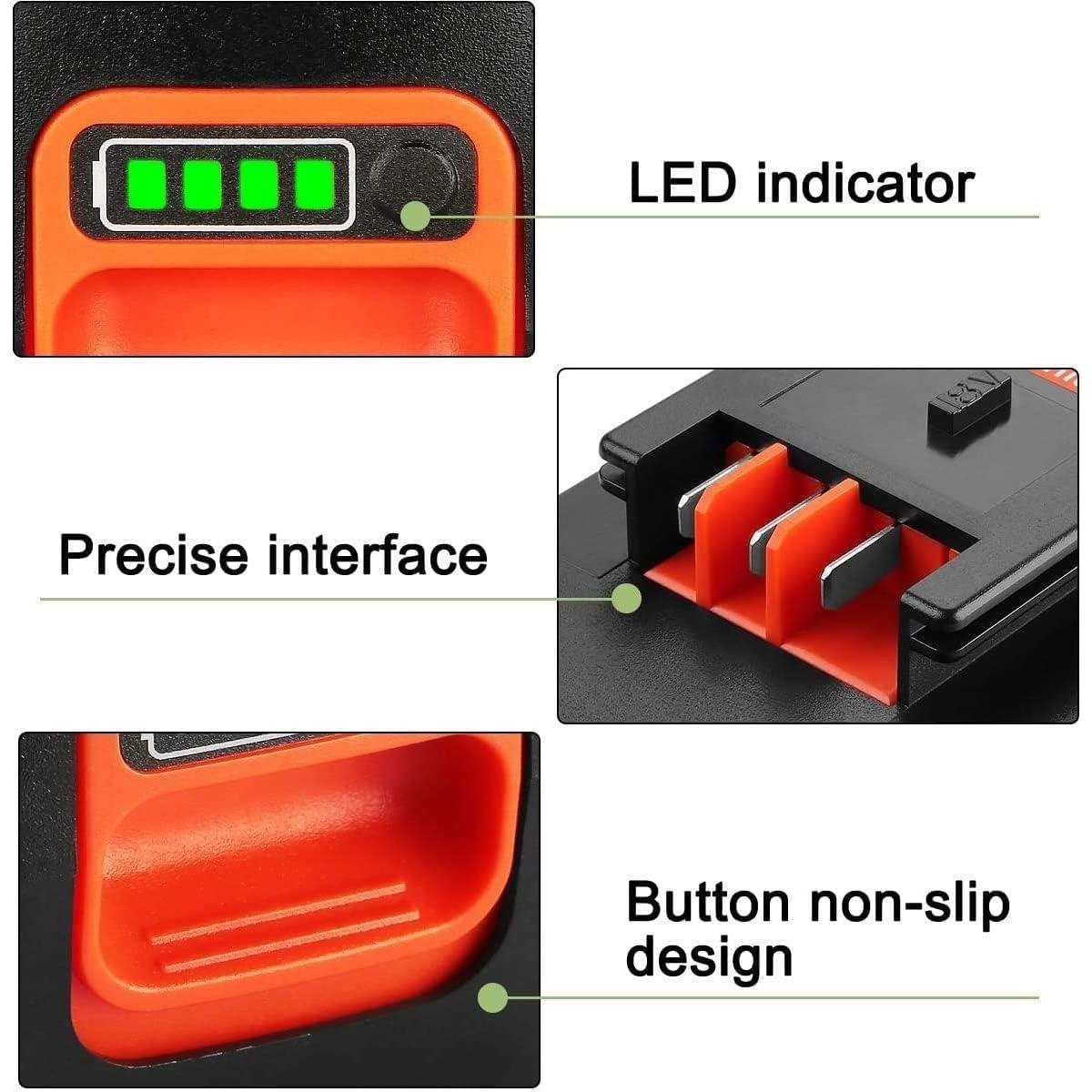 Batería de Litio 18V Powilling 2Pack para Black & Decker