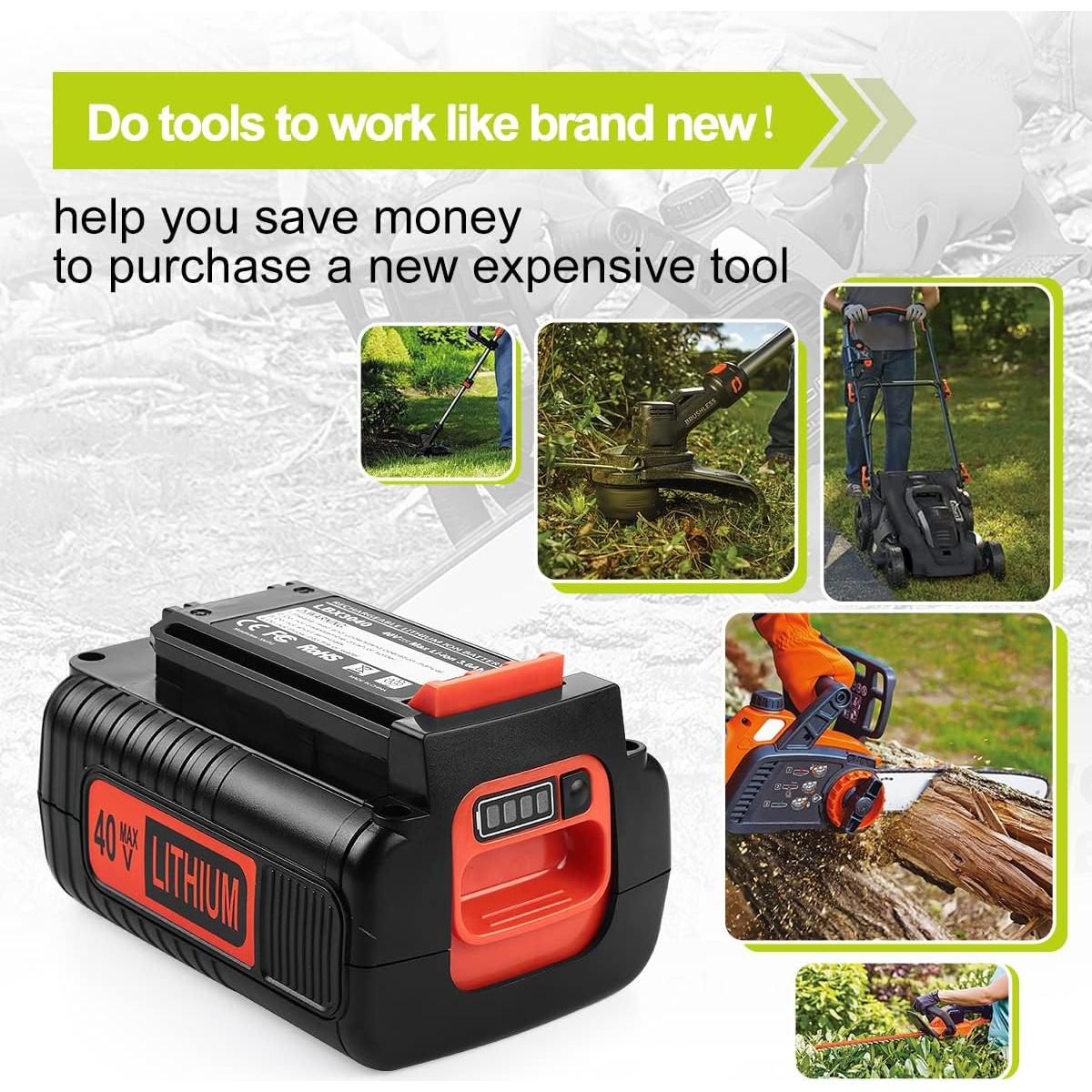 Batería 40V 3.0Ah Li-Ion Ahomtikk para Black & Decker