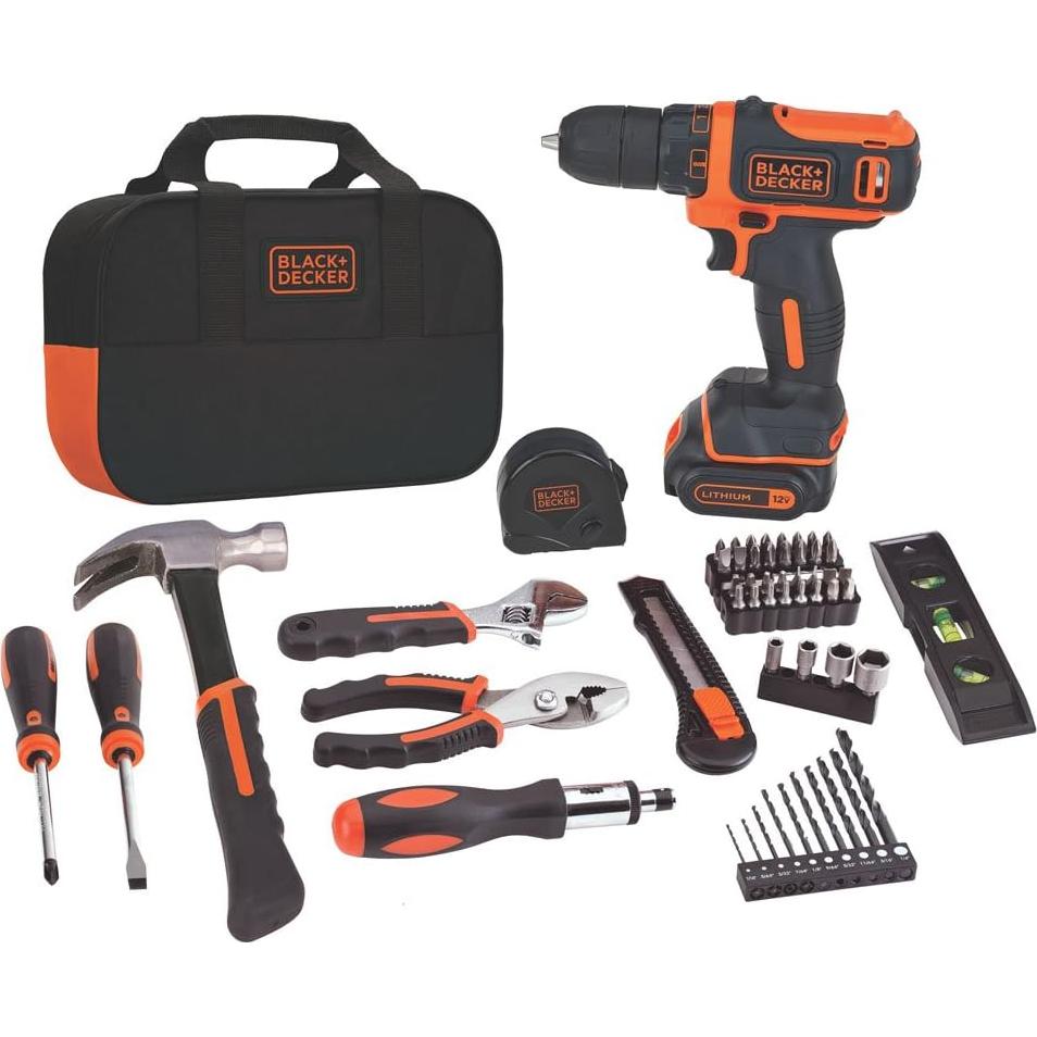 Kit de Herramientas BLACK+DECKER 12V MAX 60 Piezas
