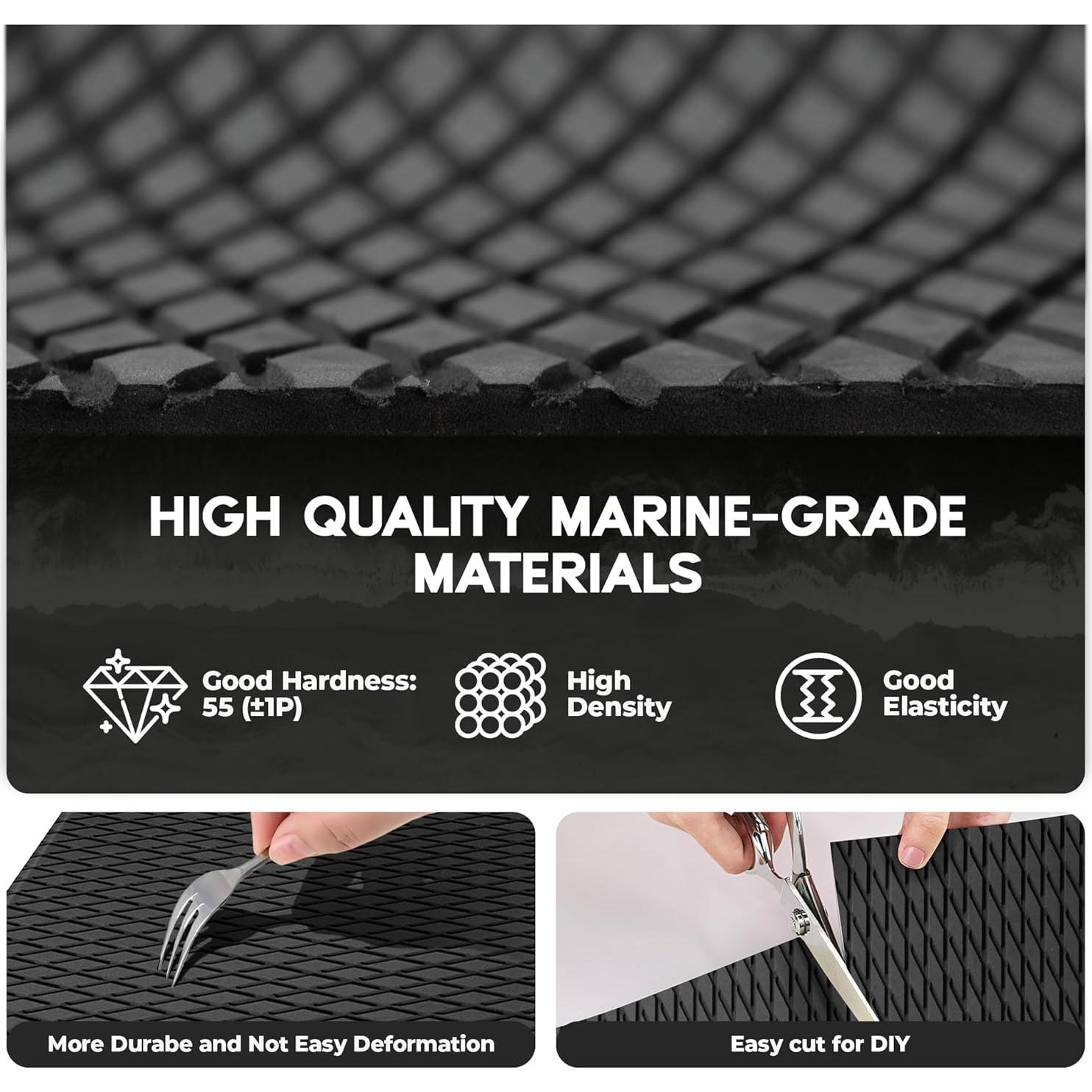 Boat Flooring - EVA Foam Boat Decking - Marine Flooring Marine Mats for Boats RV Yacht Kayak 94.5"x 47.2"/23.6"/15.7"