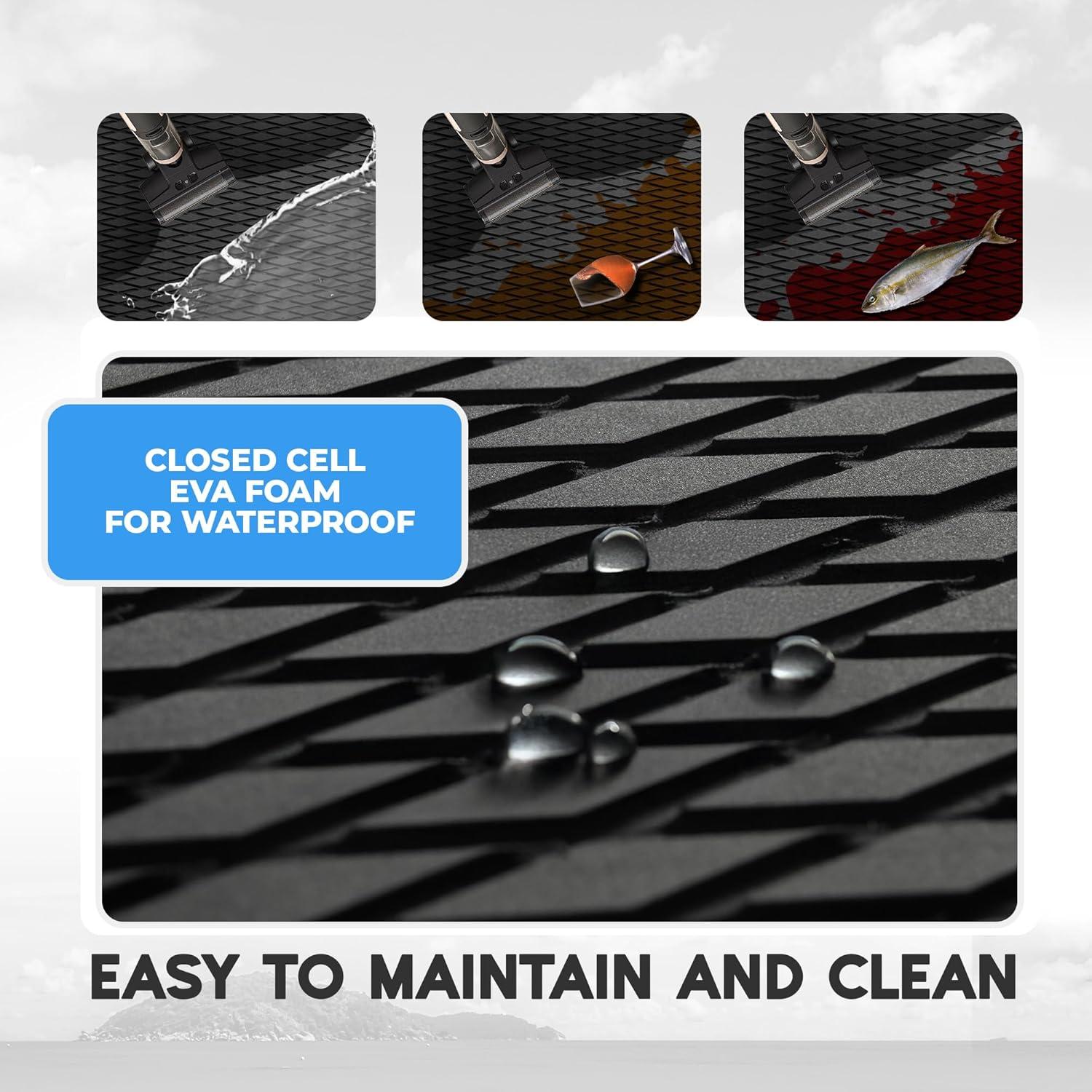 Boat Flooring - EVA Foam Boat Decking - Marine Flooring Marine Mats for Boats RV Yacht Kayak 94.5"x 47.2"/23.6"/15.7"