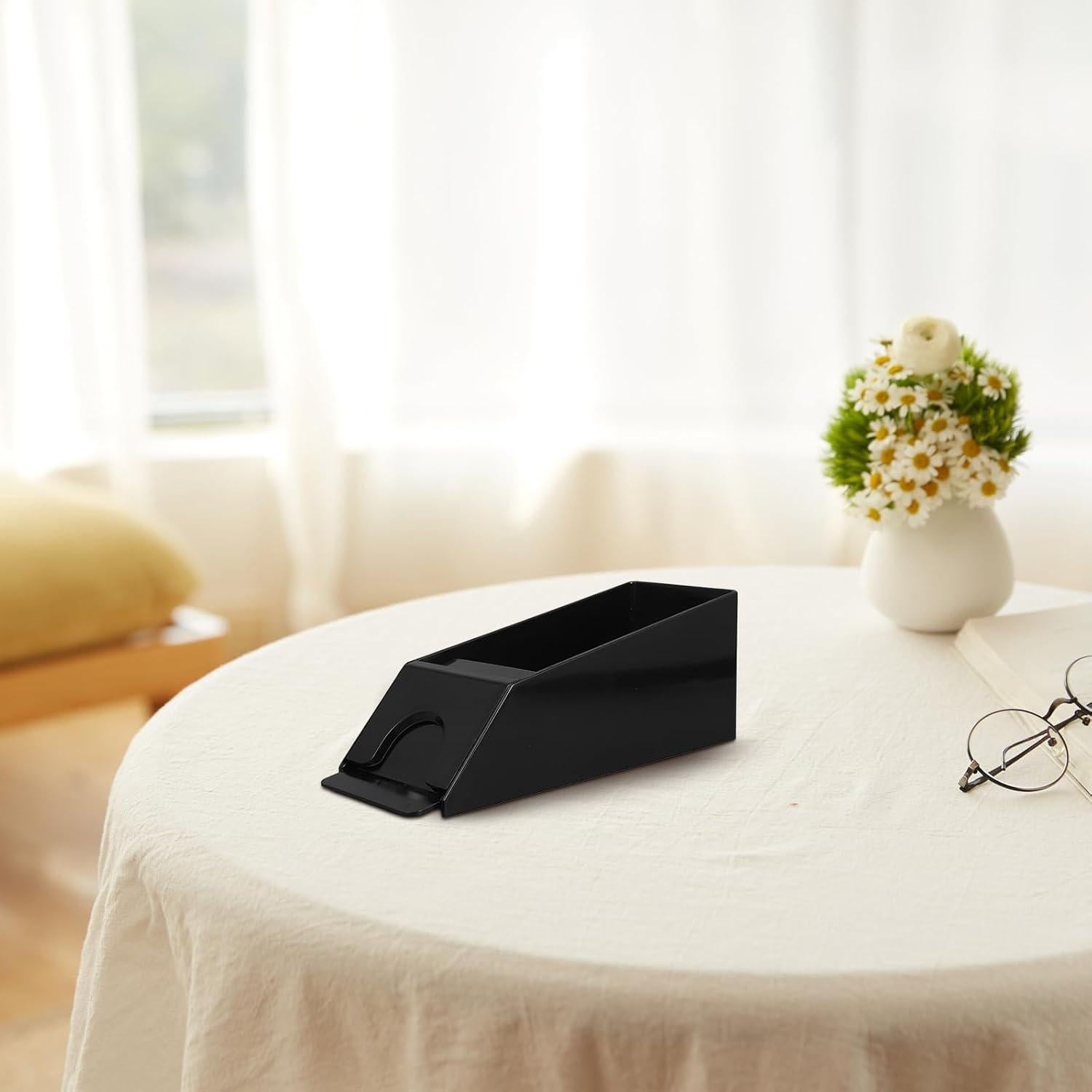 Zapato de cartas acrílico Abaodam para 6 mazos, 29x10cm, negro