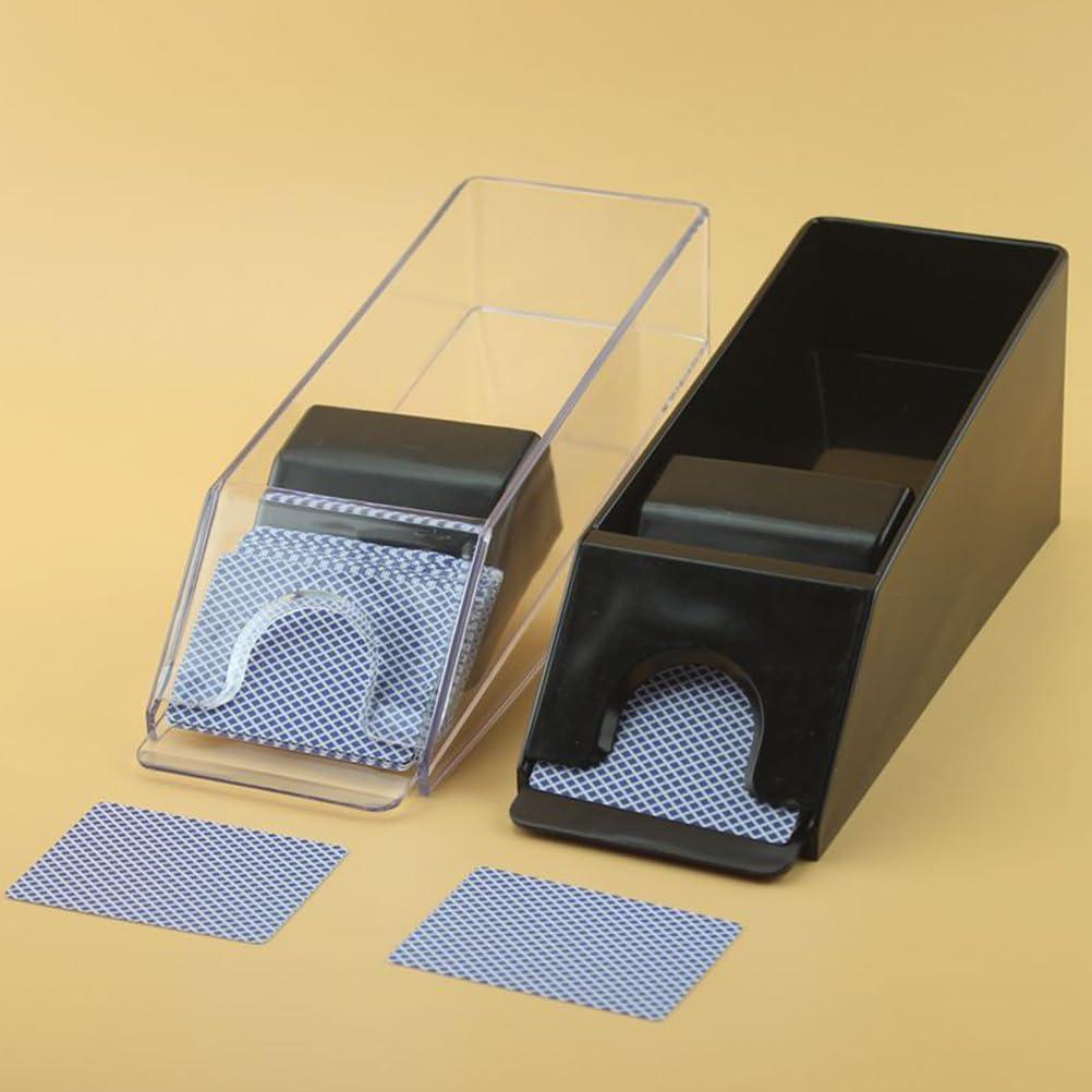 Zapato de cartas acrílico Abaodam para 6 mazos, 29x10cm, negro