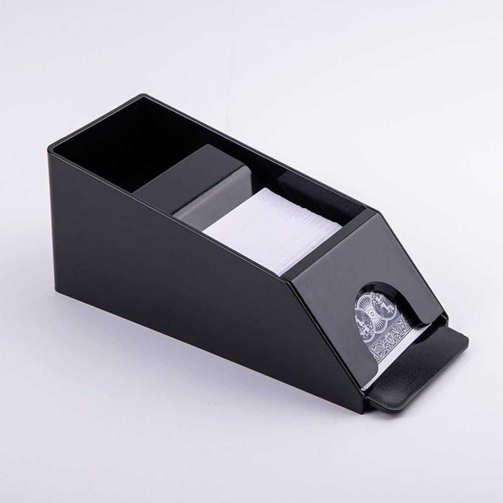 Zapato de cartas acrílico Abaodam para 6 mazos, 29x10cm, negro