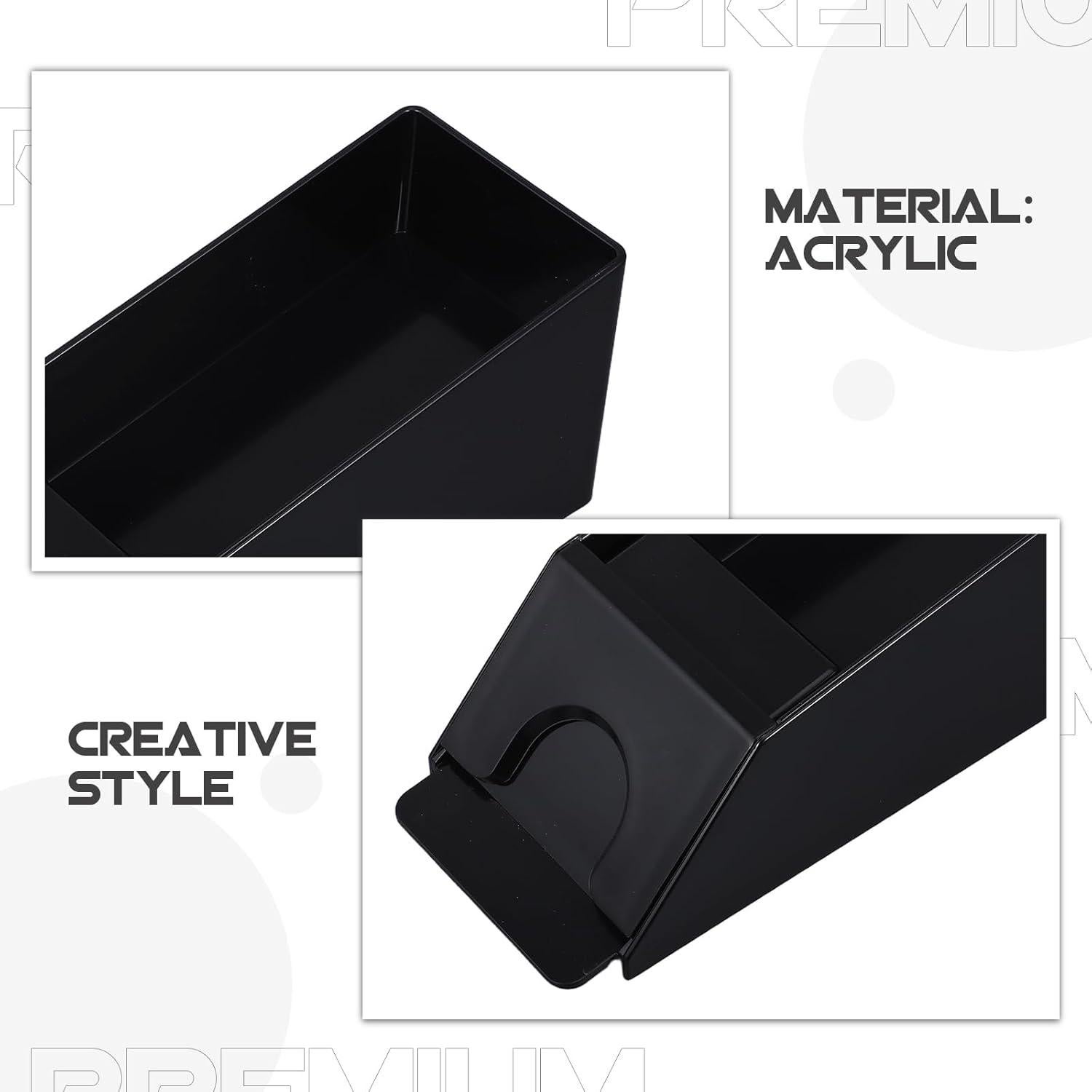 Zapato de cartas acrílico Abaodam para 6 mazos, 29x10cm, negro