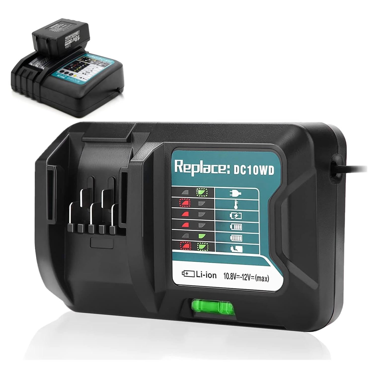 Cargador Rápido Zerone 10.8V-12V para Baterías Makita