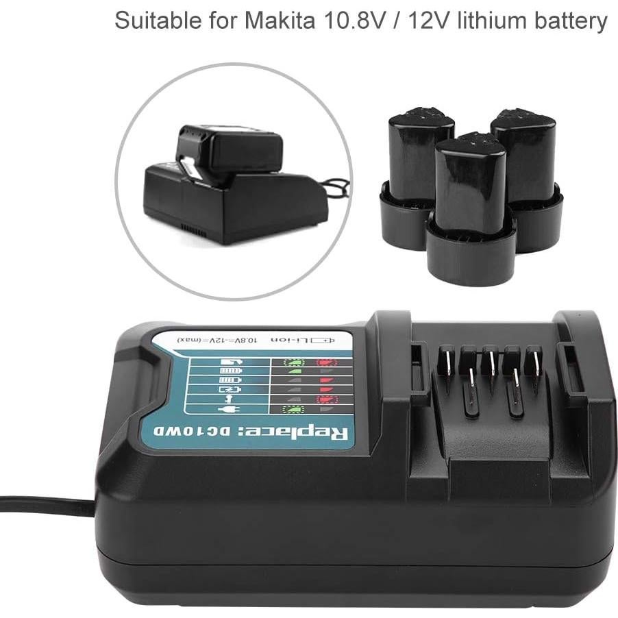 Cargador Rápido Zerone 10.8V-12V para Baterías Makita