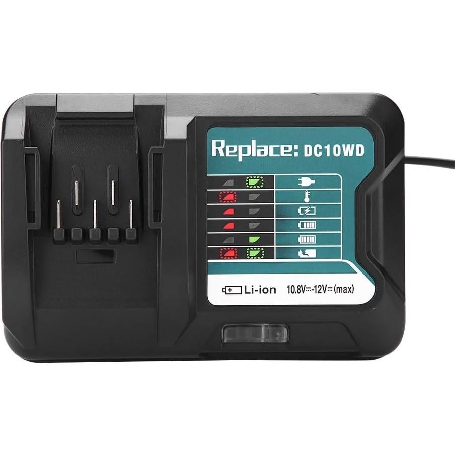 Cargador Rápido Zerone 10.8V-12V para Baterías Makita